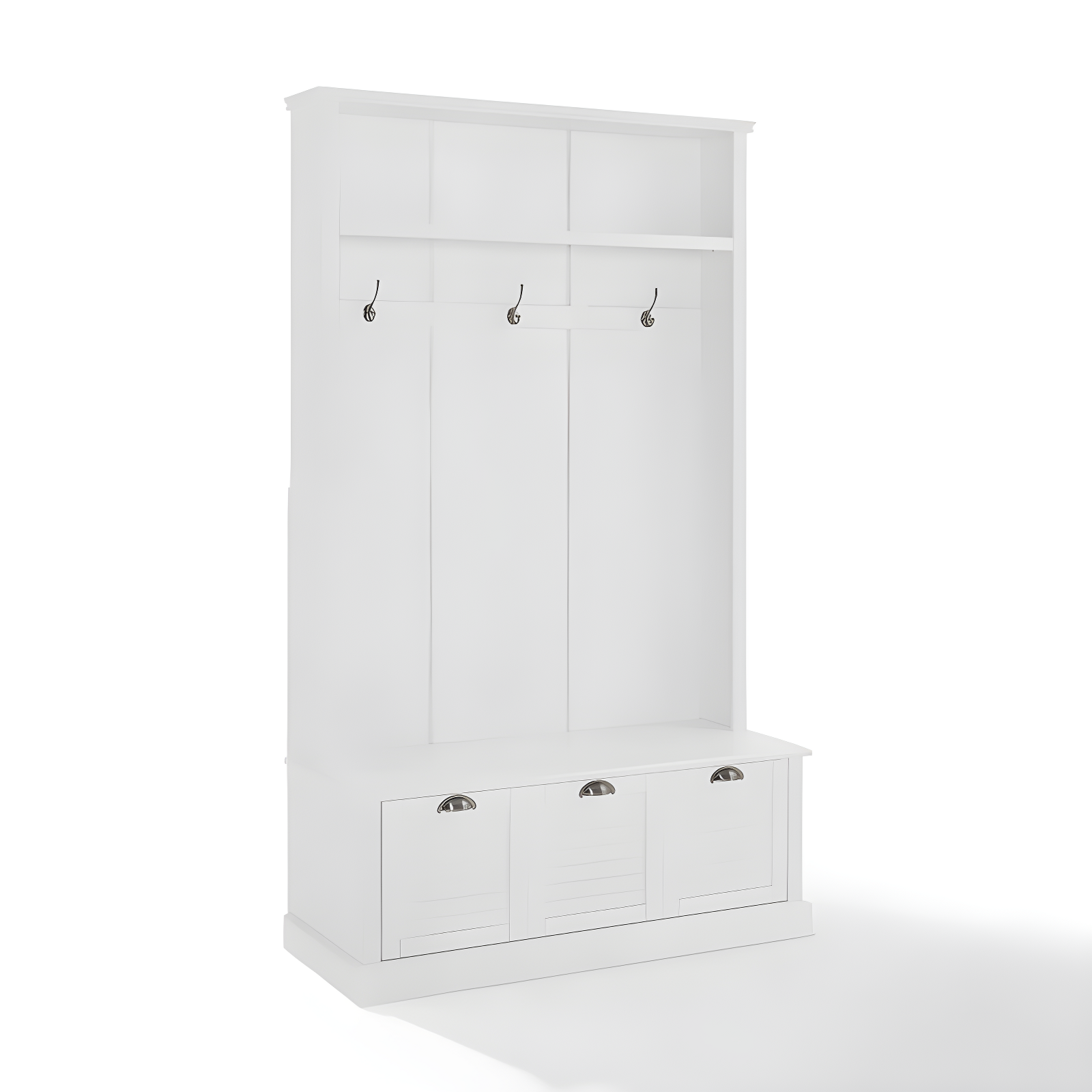 Ellison Hall Tree White - Crosley: Organizer Bench with Hooks & Storage Drawer