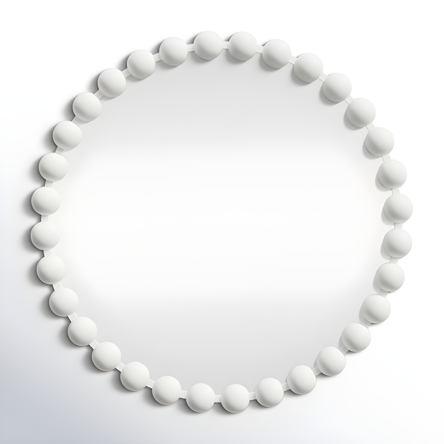 Marlowe Beaded Round Metal Wall Mirror