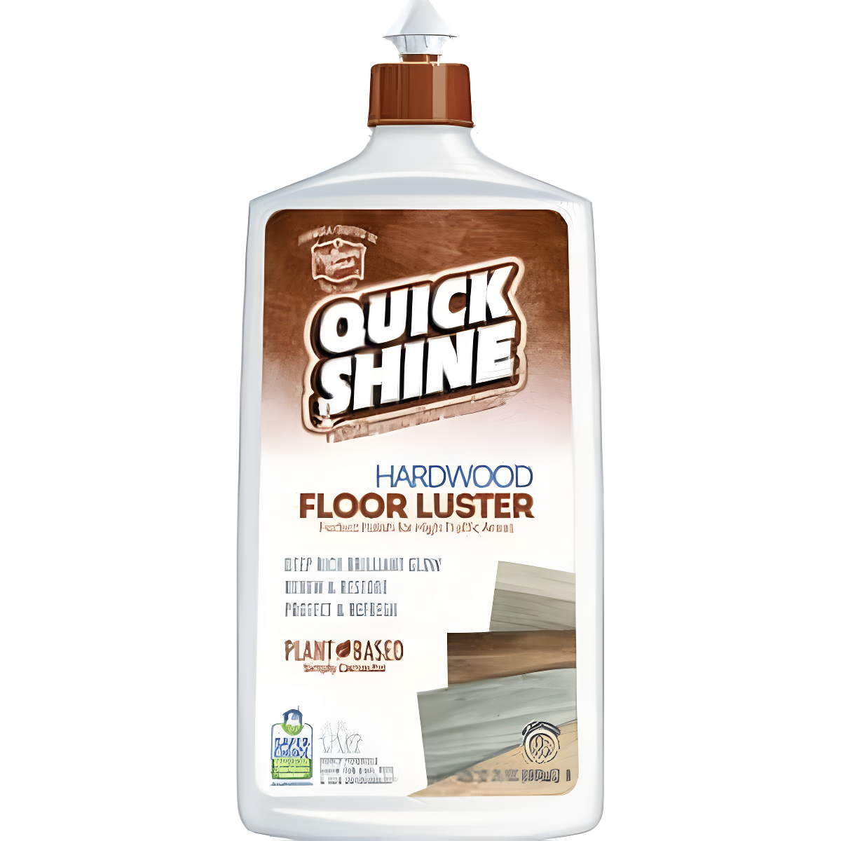 Quick Shine Hardwood Floor Luster, Pfas-Free Formula Floor Polish with Plant-Derived Carnauba 27oz