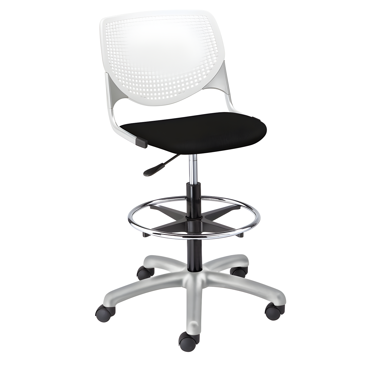 Kool Poly Height Adjustable Lab Stool with Perforated Back
