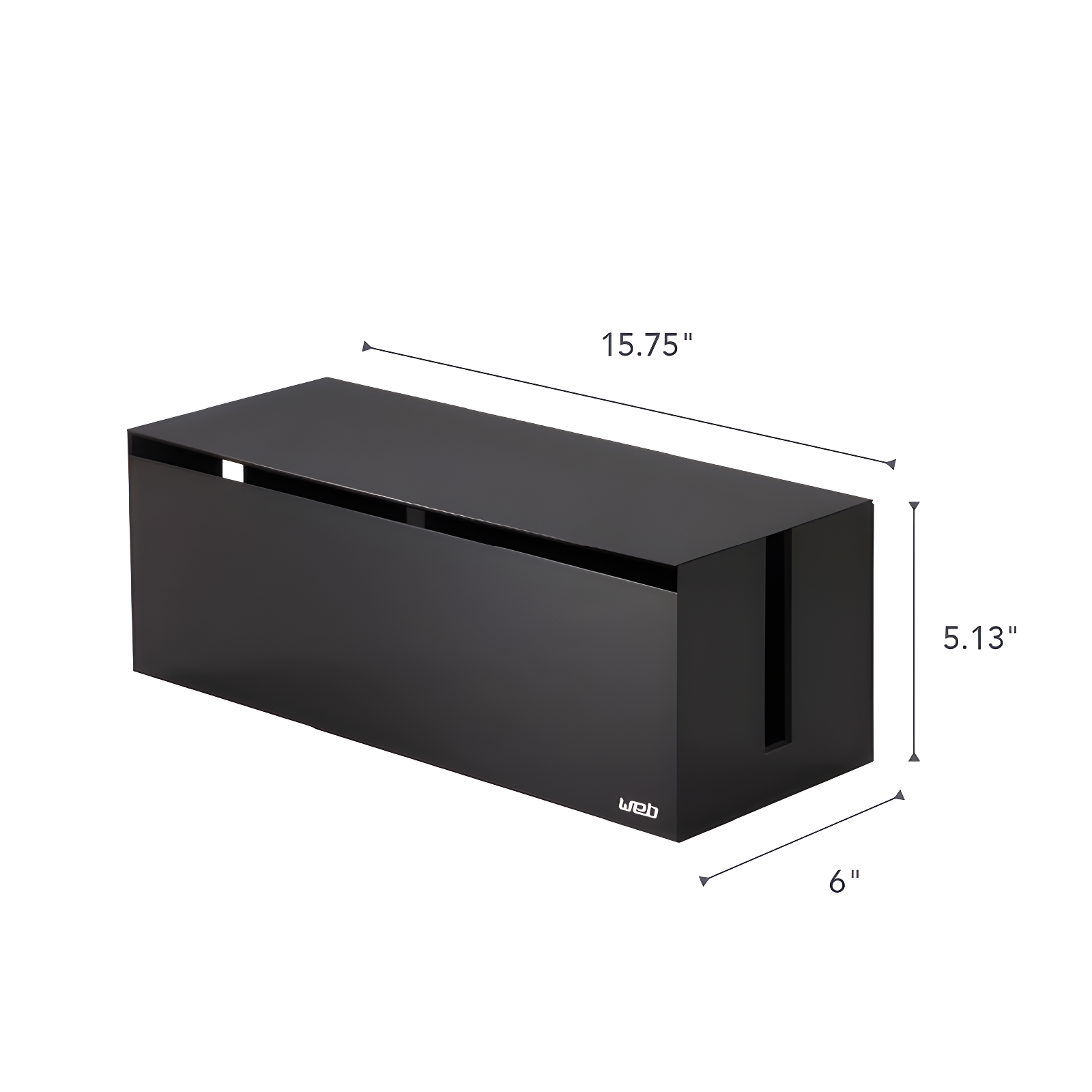 Yamazaki Home Cable Box - Outlet Cord Storage Organizer, Cover Protector, Anti-Slip Rubber Feet
