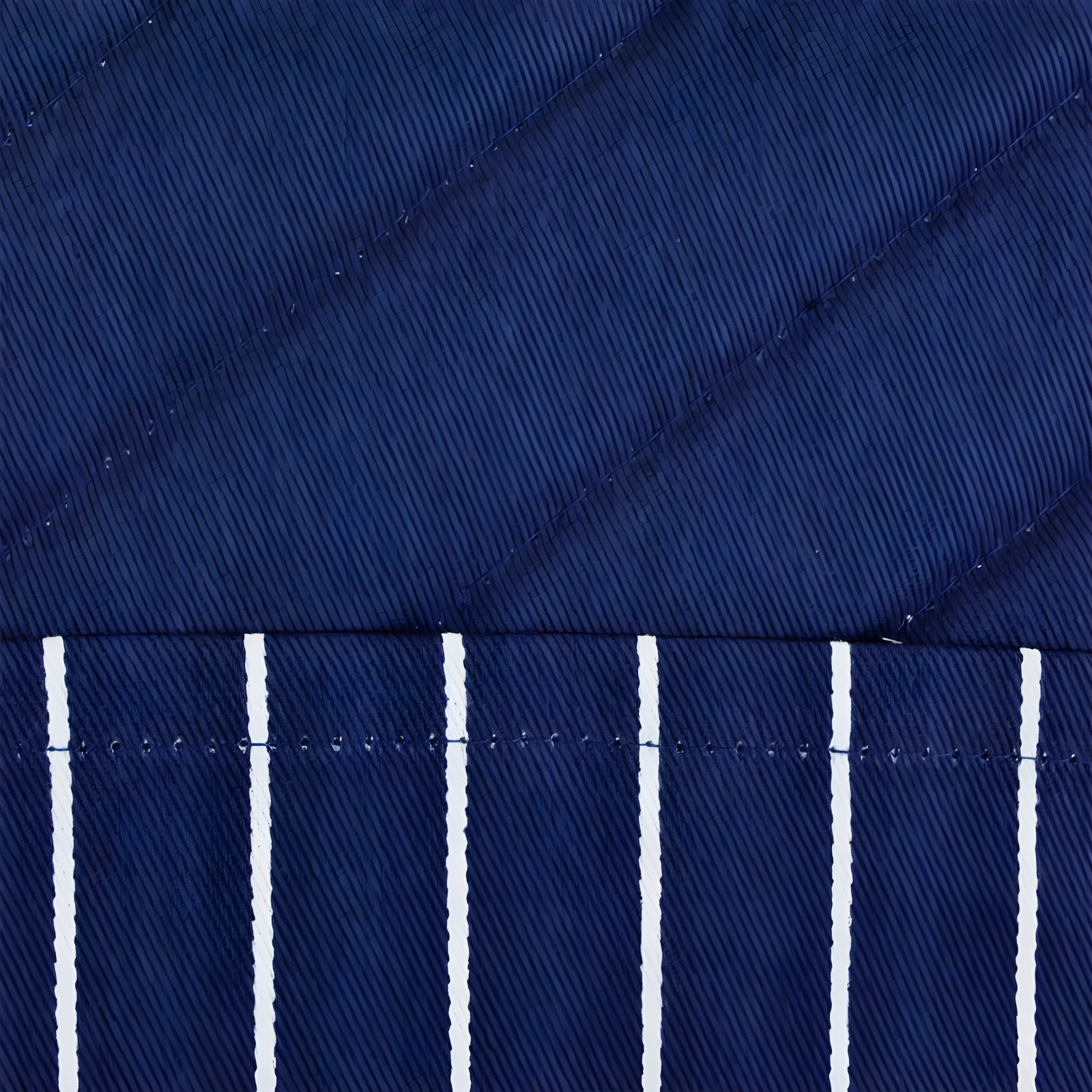 2pk Cotton Striped Chef Pot Holders Blue - Design Imports: Hot Pads Kitchen Textiles, Machine Washable, 8"x9"