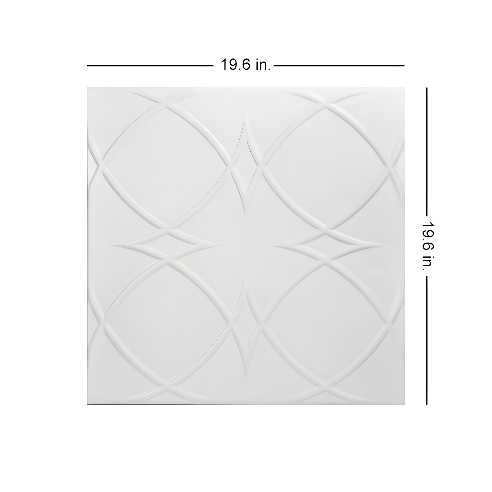 A La Maison Ceilings Circles and Stars 1.6 ft. x 1.6 ft. Polystyrene Glue-up Ceiling Tile (Set of 48)