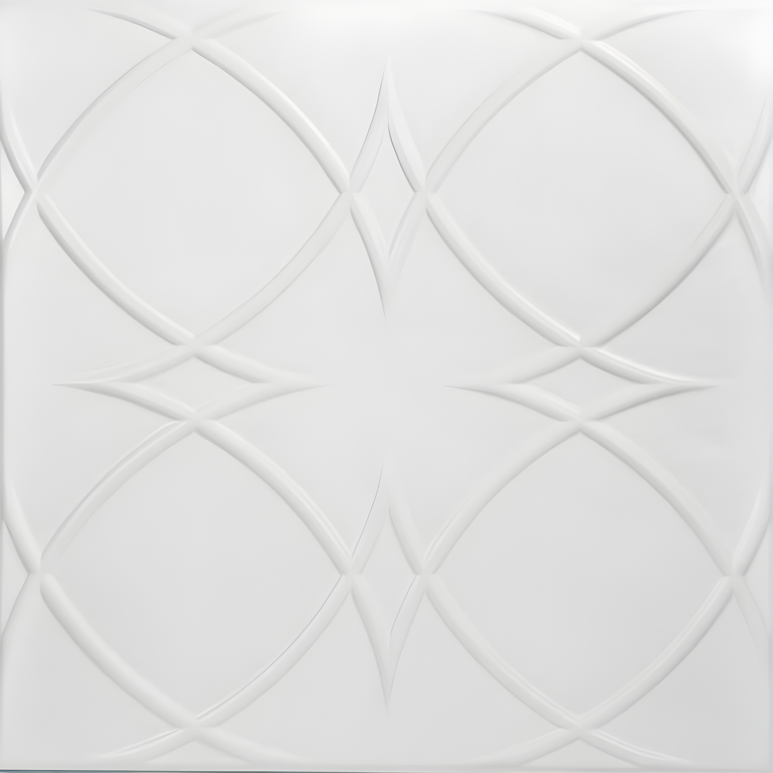 A La Maison Ceilings Circles and Stars 1.6 ft. x 1.6 ft. Polystyrene Glue-up Ceiling Tile (Set of 48)