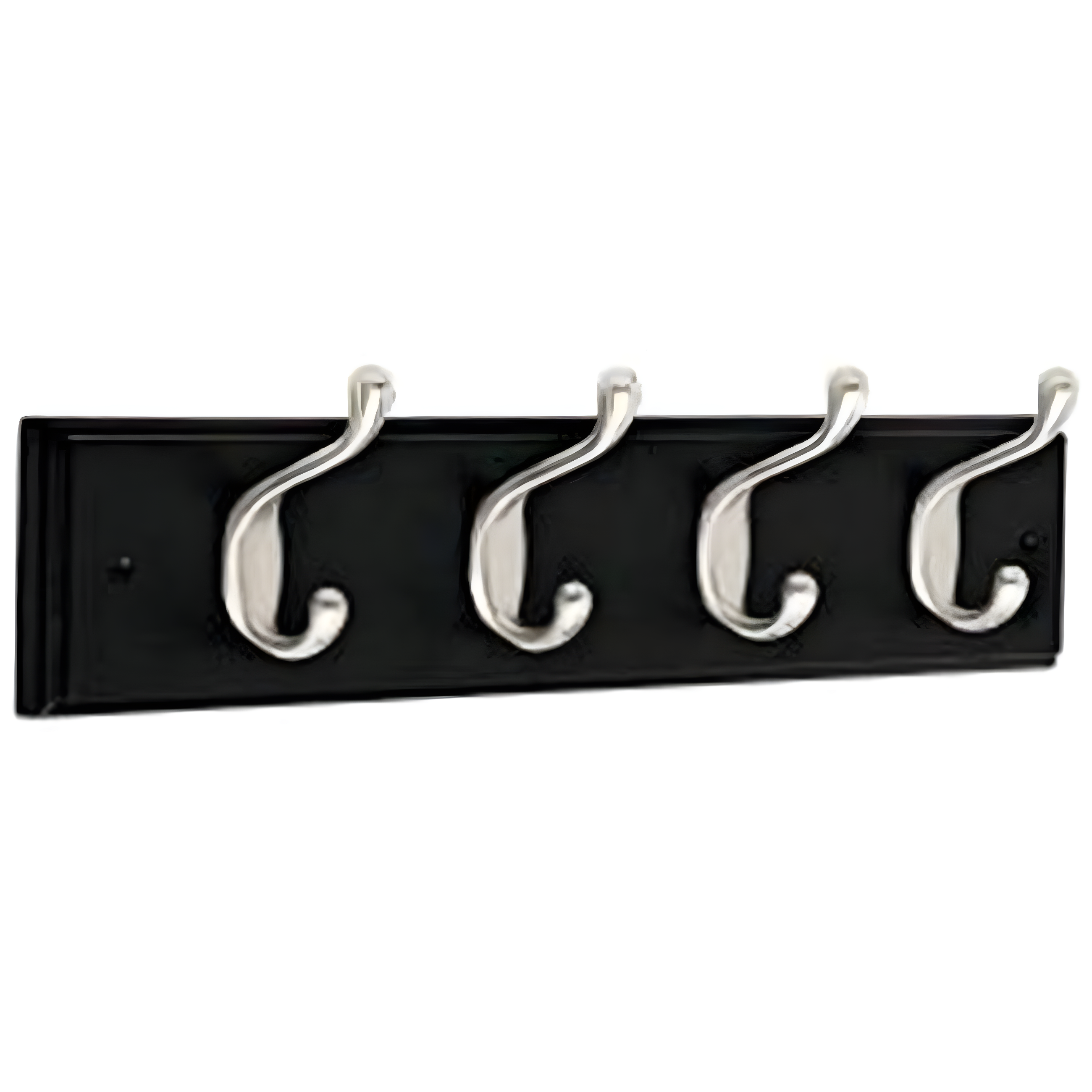 Liberty Hardware 260595 18 in. Coat & Hat Hook Rail, Black Wood Grain & Nickel
