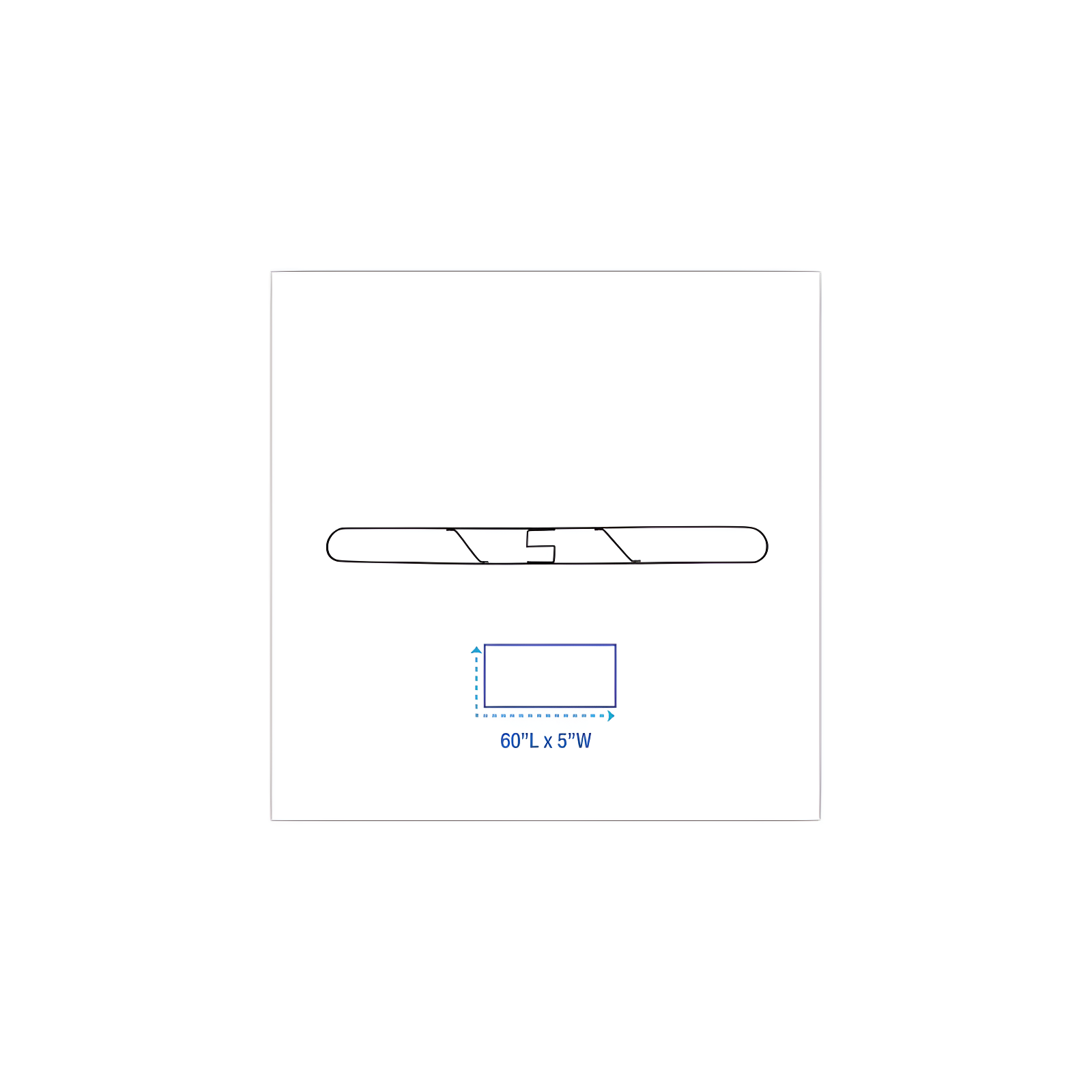 Boardwalk Clip-On Dust Mop Frame, 60w x 5d, Zinc Plated