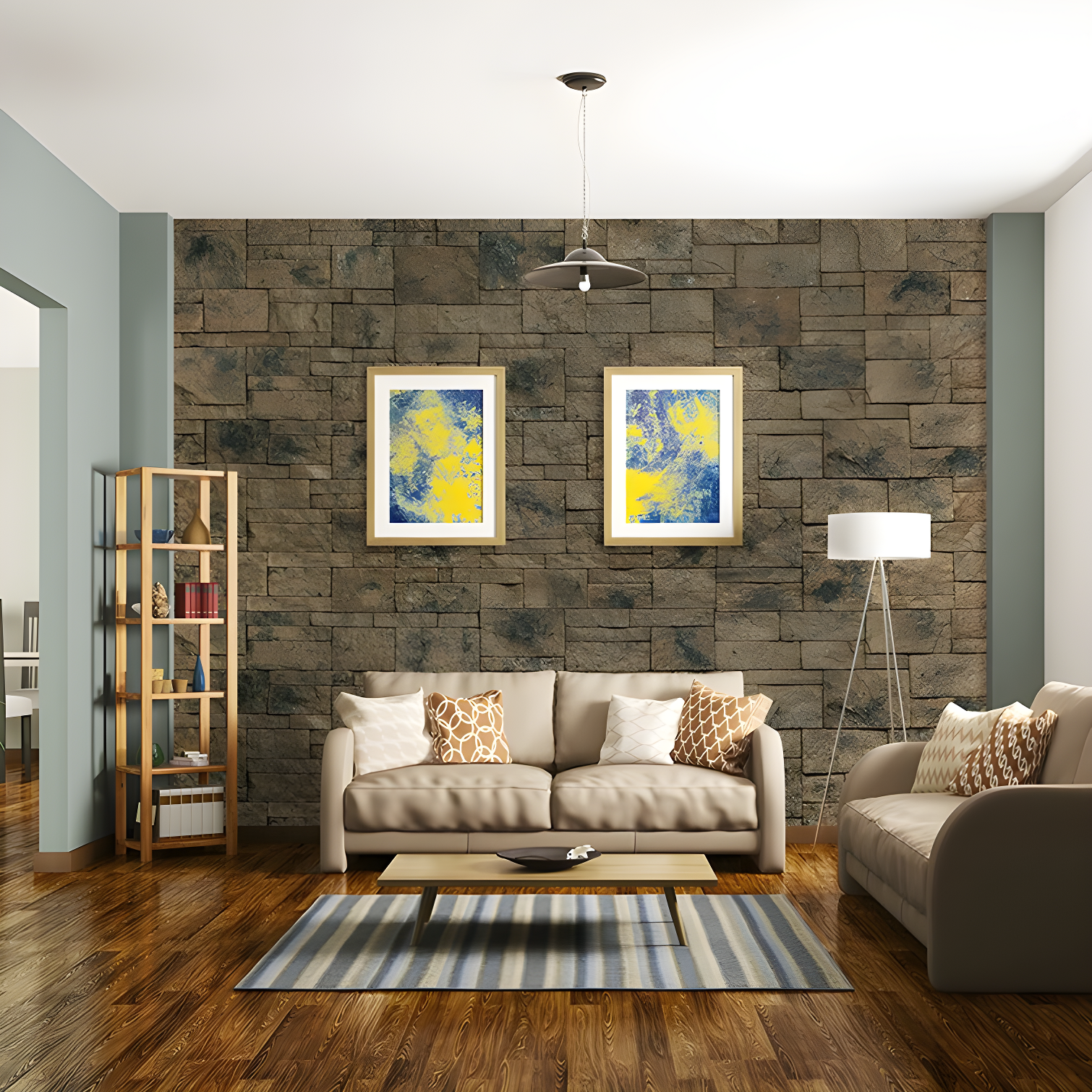Georgetown Run Flat Faux Stone Non-Rated Wall Paneling Indoor-Outdoor (Random Width + Length, 14.25 sq. ft. per box)