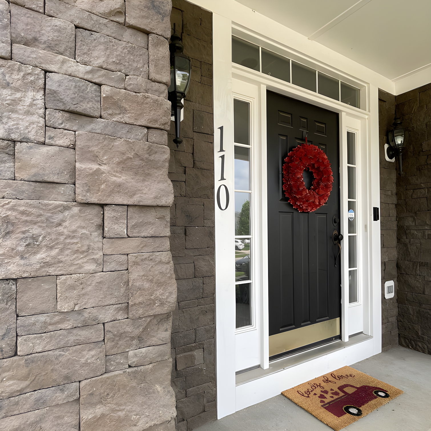 Georgetown Run Flat Faux Stone Non-Rated Wall Paneling Indoor-Outdoor (Random Width + Length, 14.25 sq. ft. per box)
