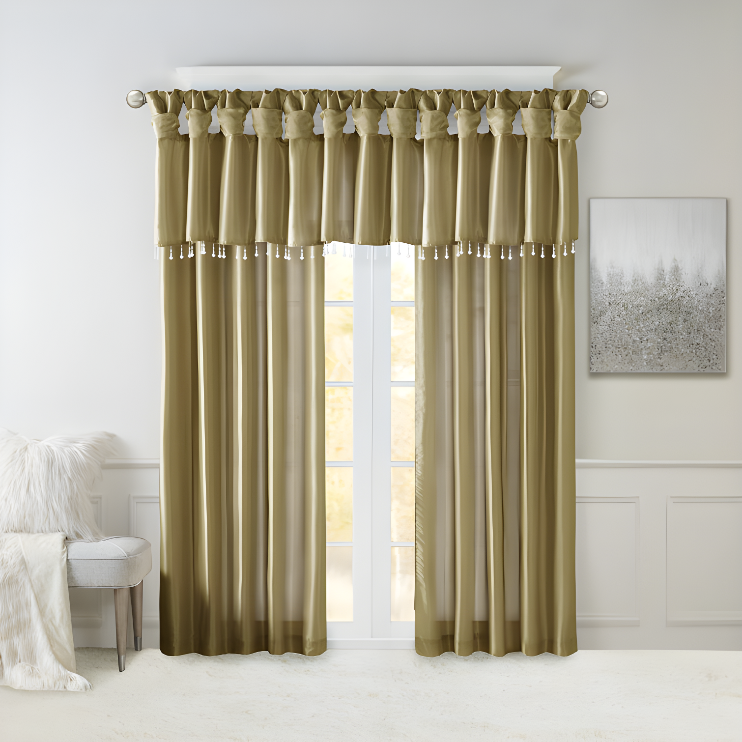 Madison Park Rivau Light-Filtering Single Curtain Panel
