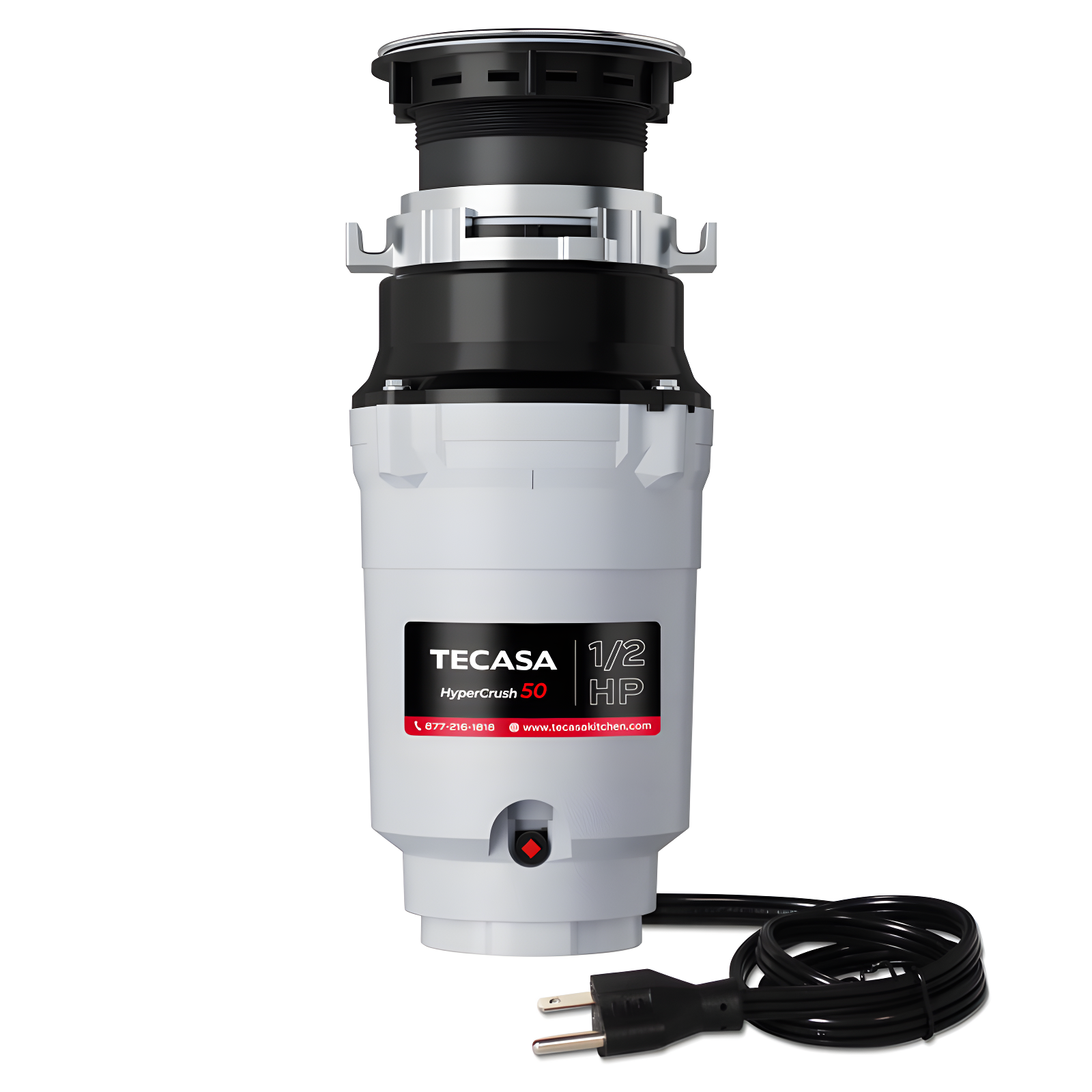 TECASA 1/2 Hp Garbage Disposals, 2600 Rpm, 30.4 Oz, 115v, With Power Cord