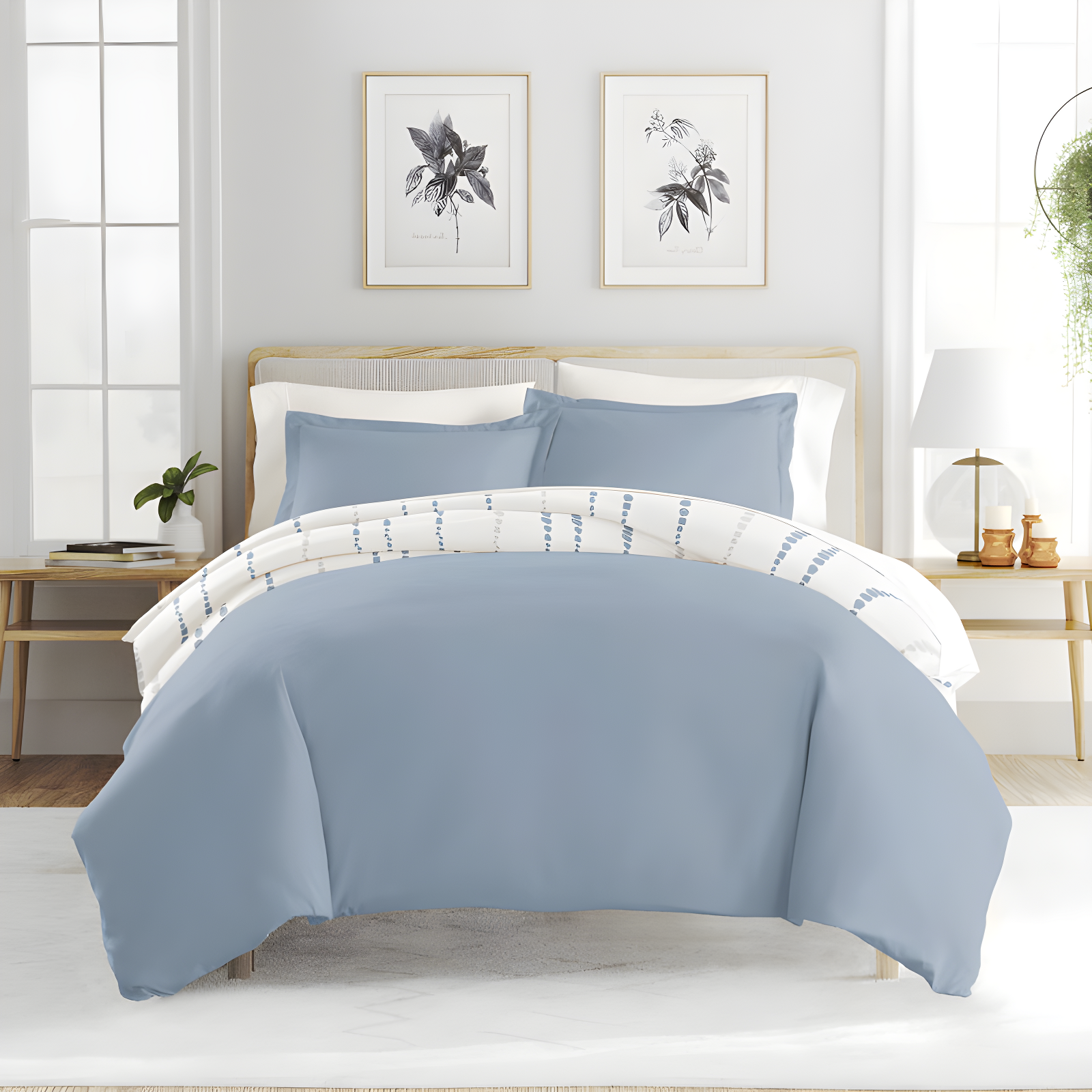 IEnjoy Home Urban Vibe Pattern Reversible Duvet Cover Set