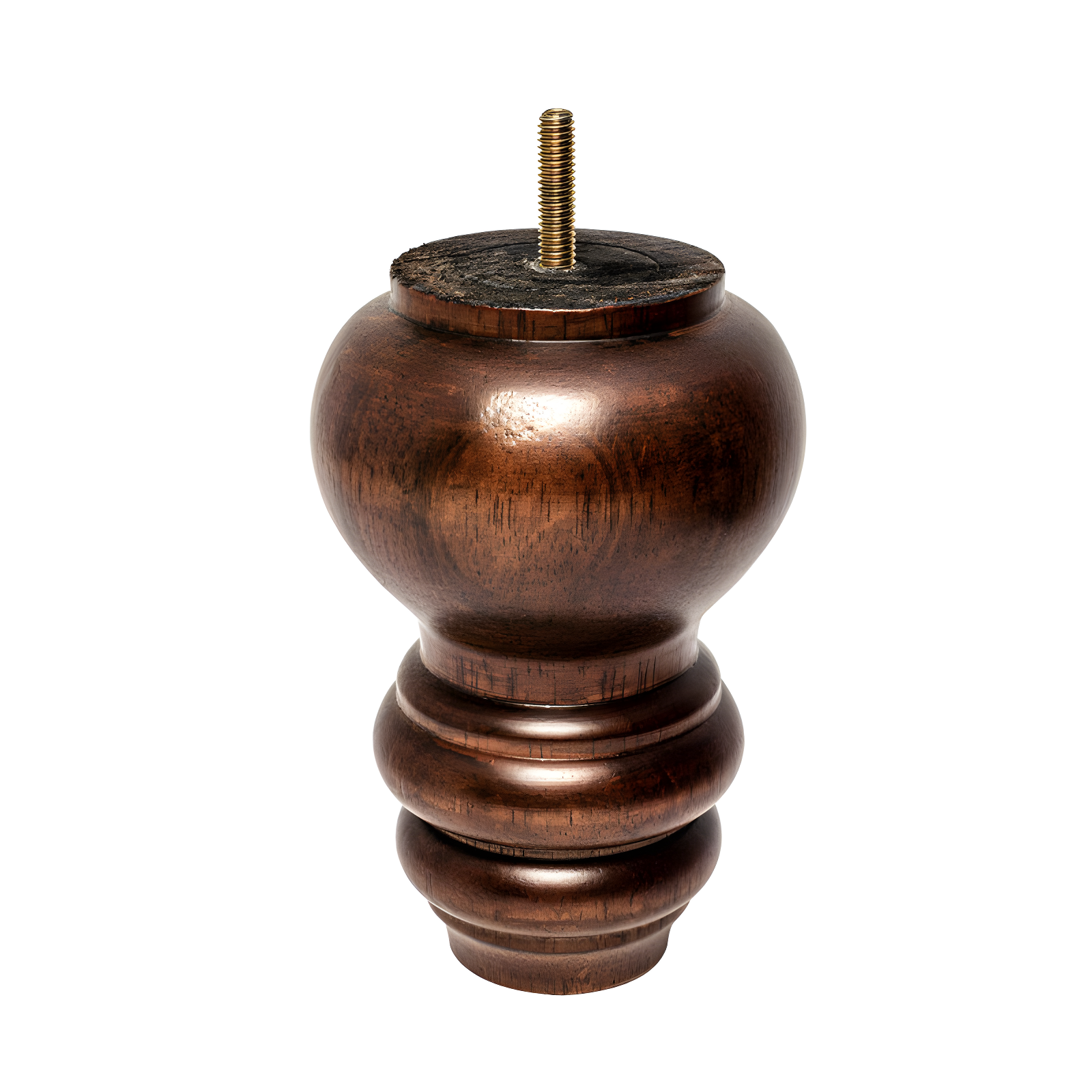 Architectural Products by Outwater L.L.C. 6 in x 4 in Solid Hardwood Round Bun Foot - 1 Piece