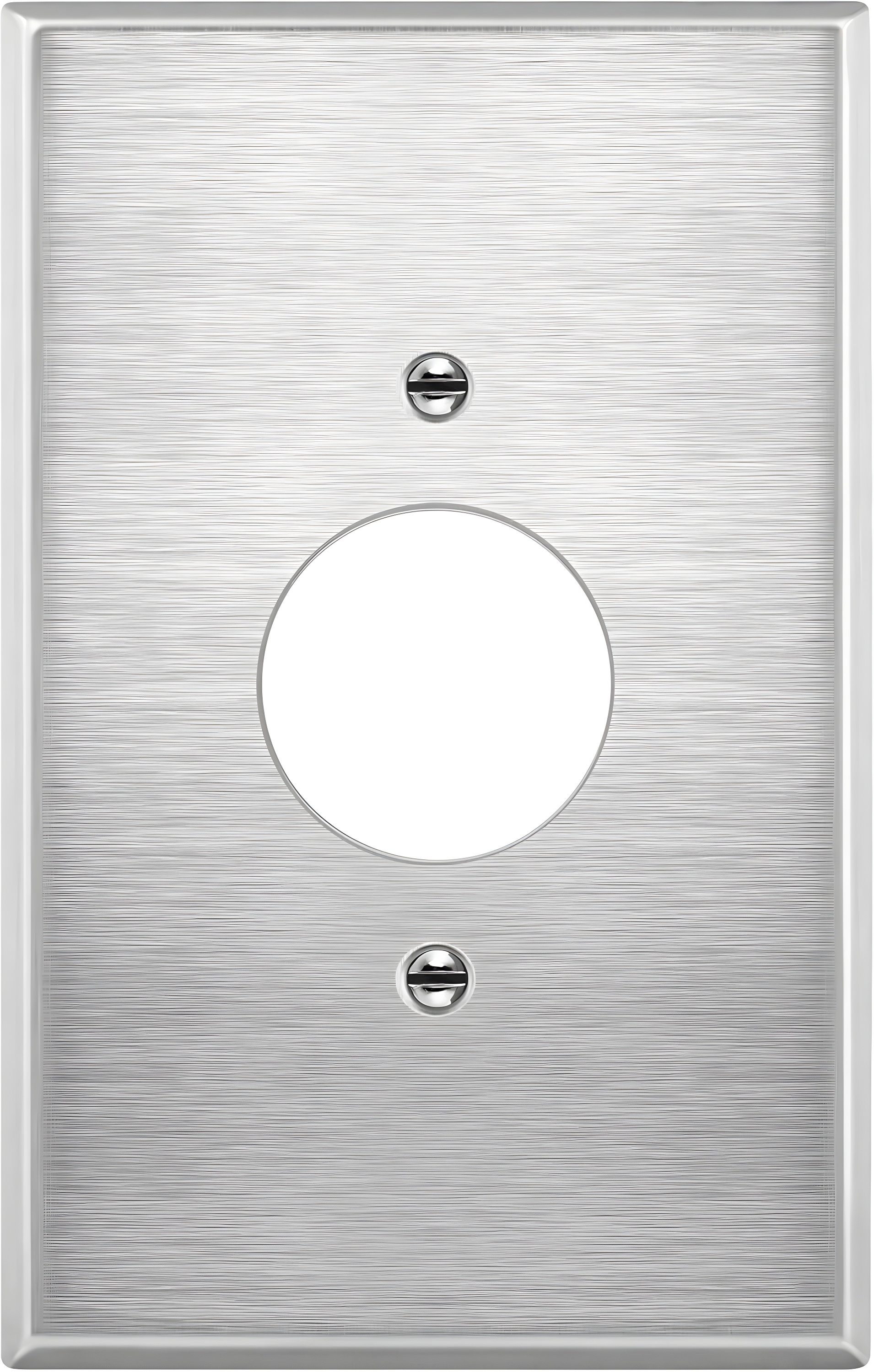 ENERLITES 1.406" Hole Single Receptacle Outlet Metal Wall Plate, Corrosive Resistant, Over Size 1-Gang 5.5" x 3.5", 7751O, 430 Stainless Steel, UL Listed, Silver