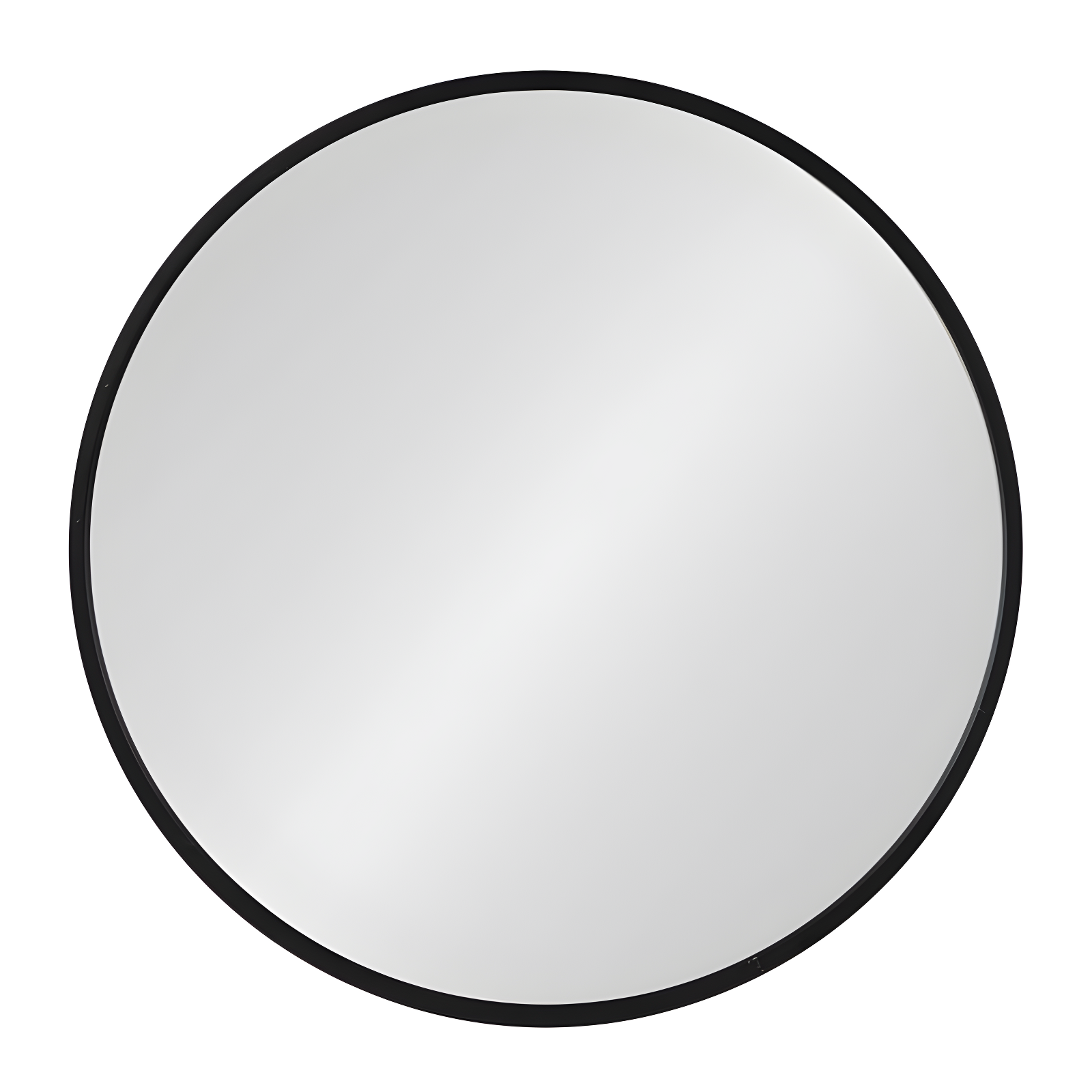 26" x 26" Travis Round Wood Accent Wall Mirror Black - Kate & Laurel All Things Decor: MDF, No Assembly Required