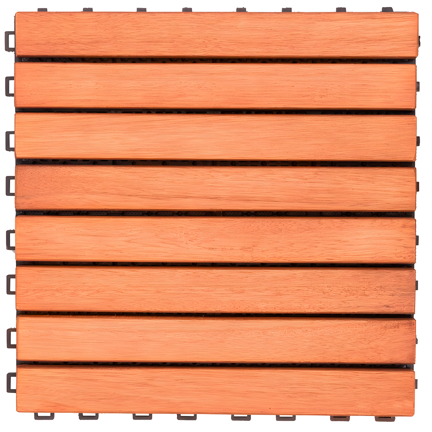 Vifah 12" x 12" Wood Interlocking Deck Tile in Tan (Set of 10)