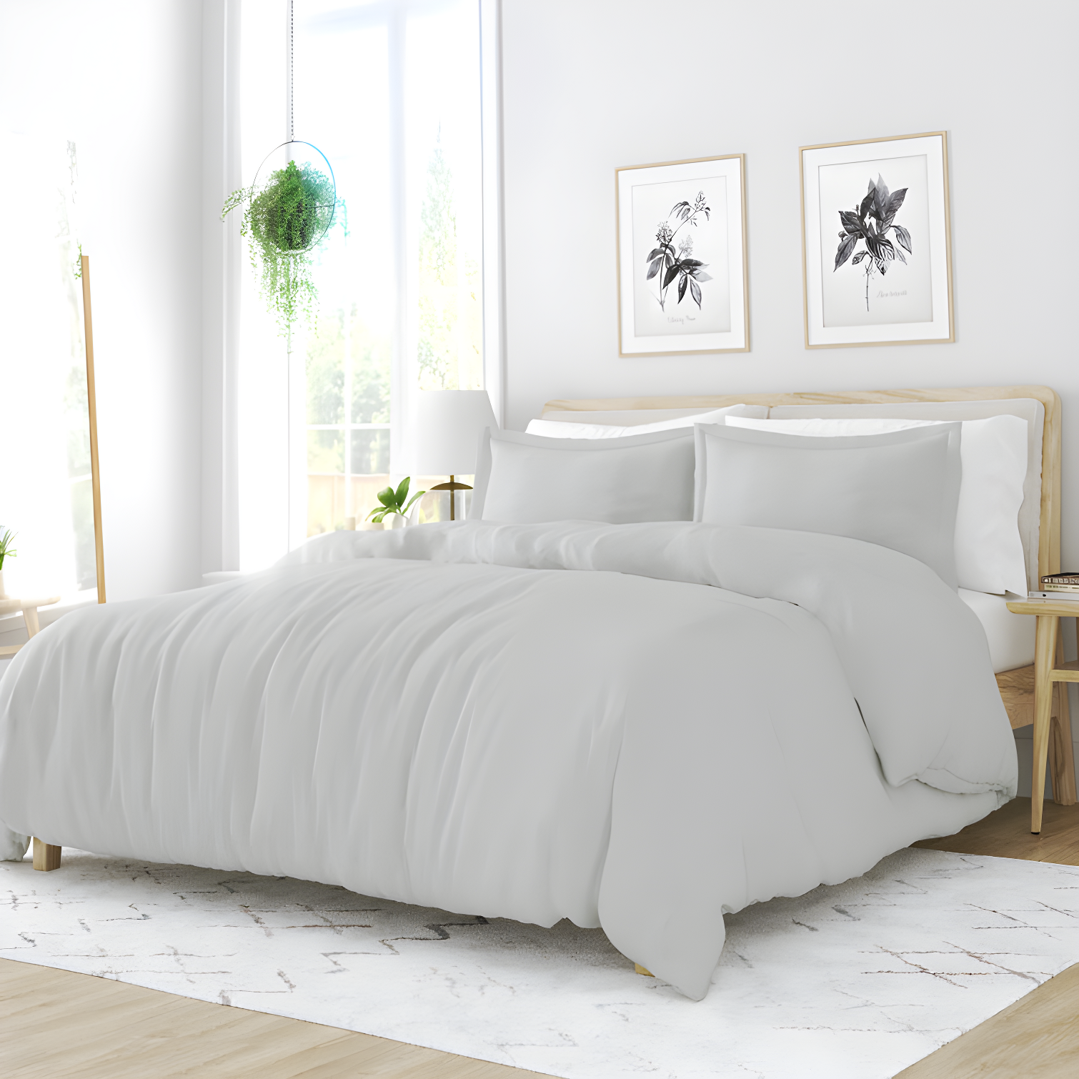 IEnjoy Home Super Soft Double Brushed Duvet Cover Set