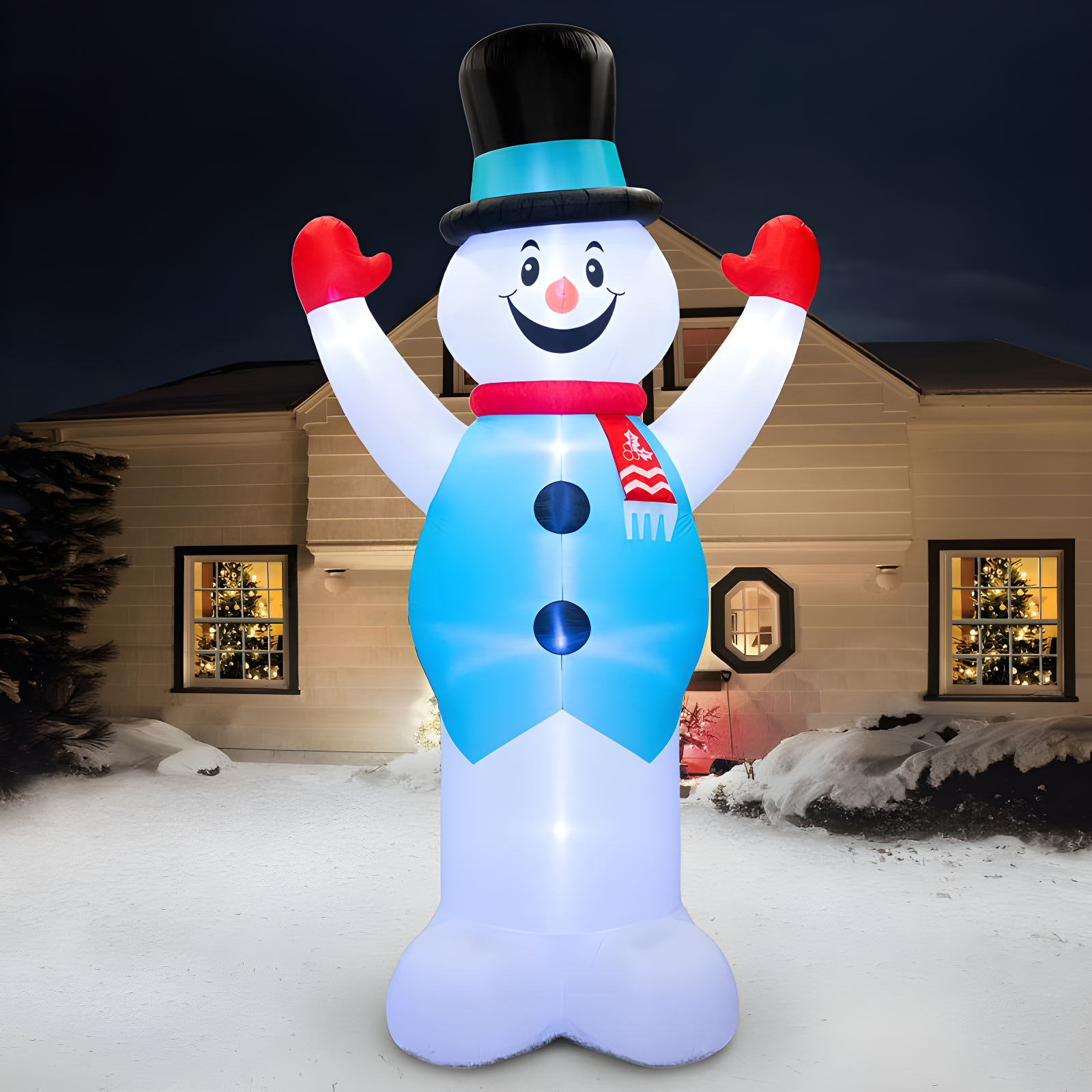 Occasions Airflowz Inflatable Colossal Snowman,  Tall, Multicolored