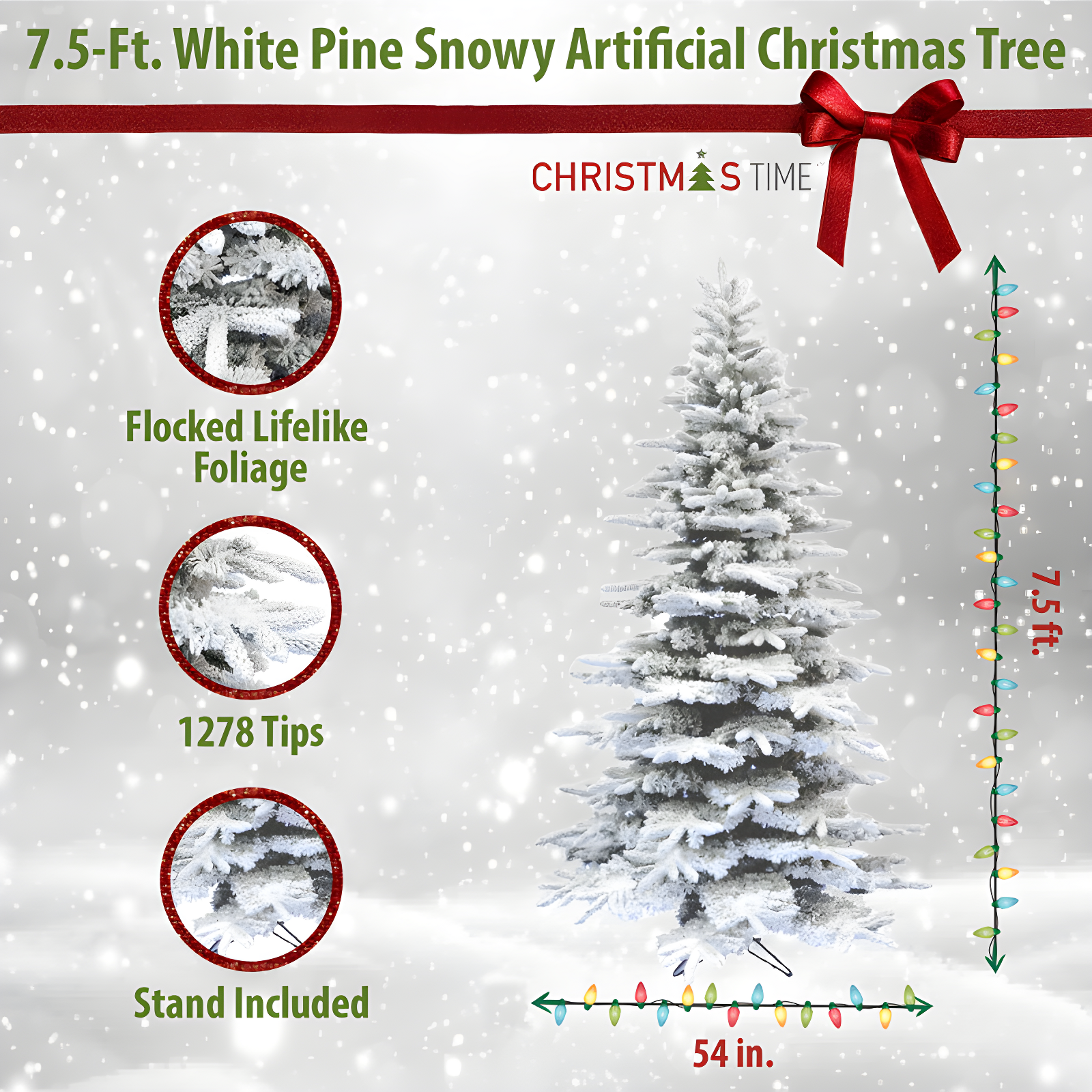 White Pine 7.5' Christmas Tree