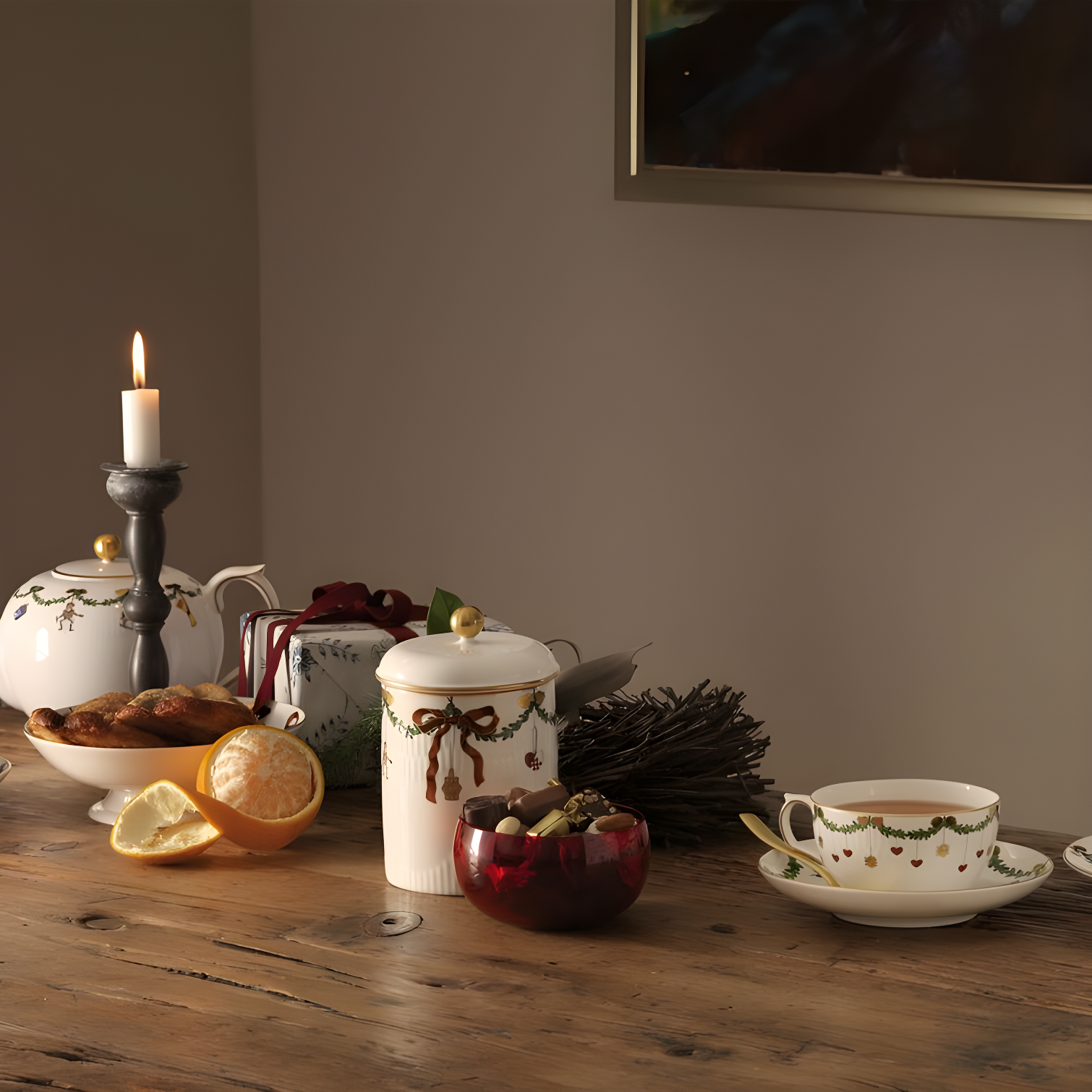 Royal Copenhagen Star Fluted Christmas Royal Copenhagen 7.4803" Bone China Salad or Dessert Plate & Reviews | Perigold