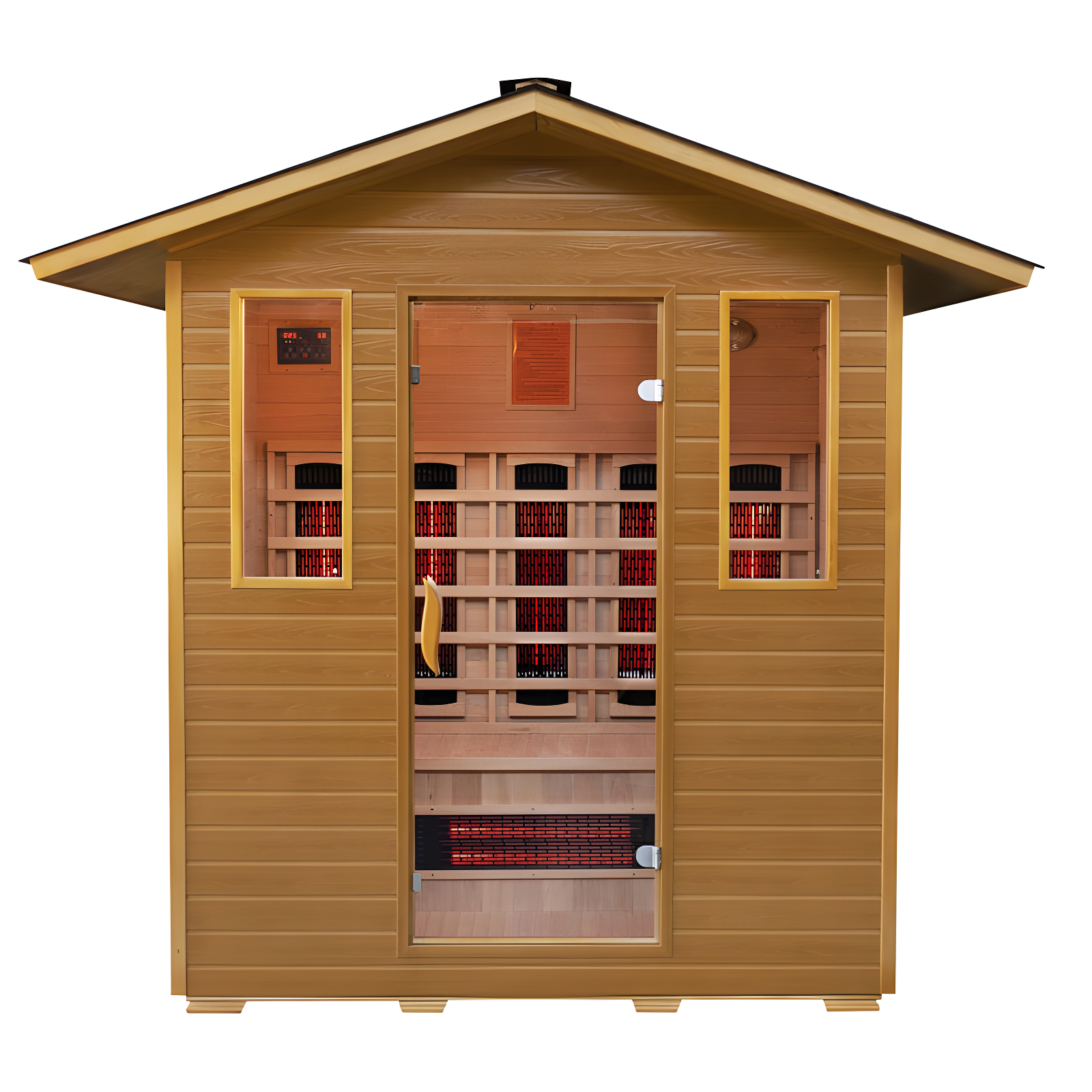 SunRay Saunas SunRay Saunas 4 - Person Bluetooth Compatible FAR Infrared Sauna in Hemlock