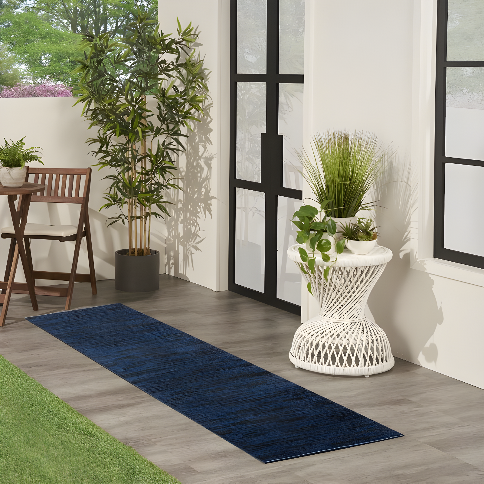 Nourison Nourison Essentials NRE01 Indoor/outdoor Area Rug - Midnight Blue 2' x 6'