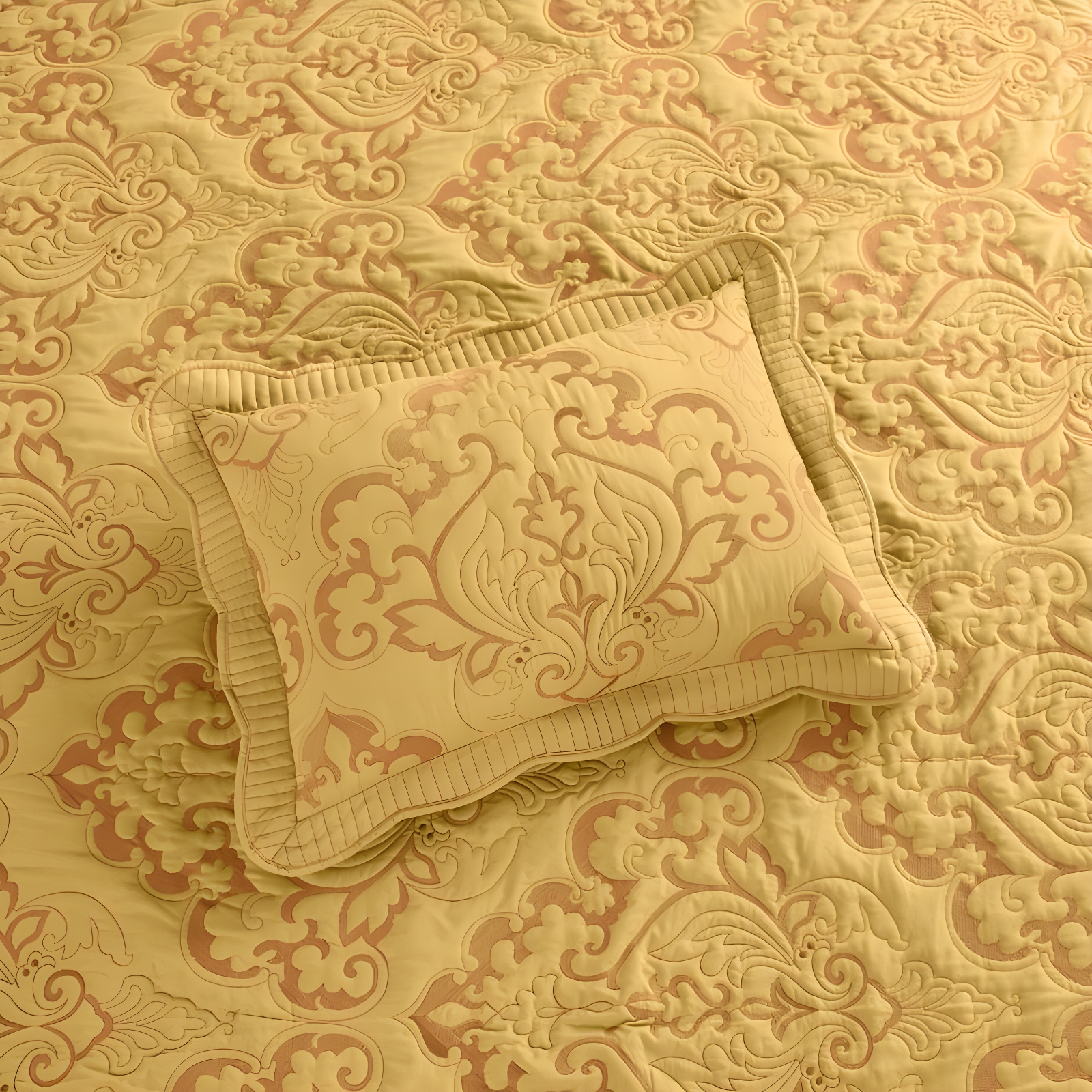BrylaneHome Amelia Sham - King, Taupe