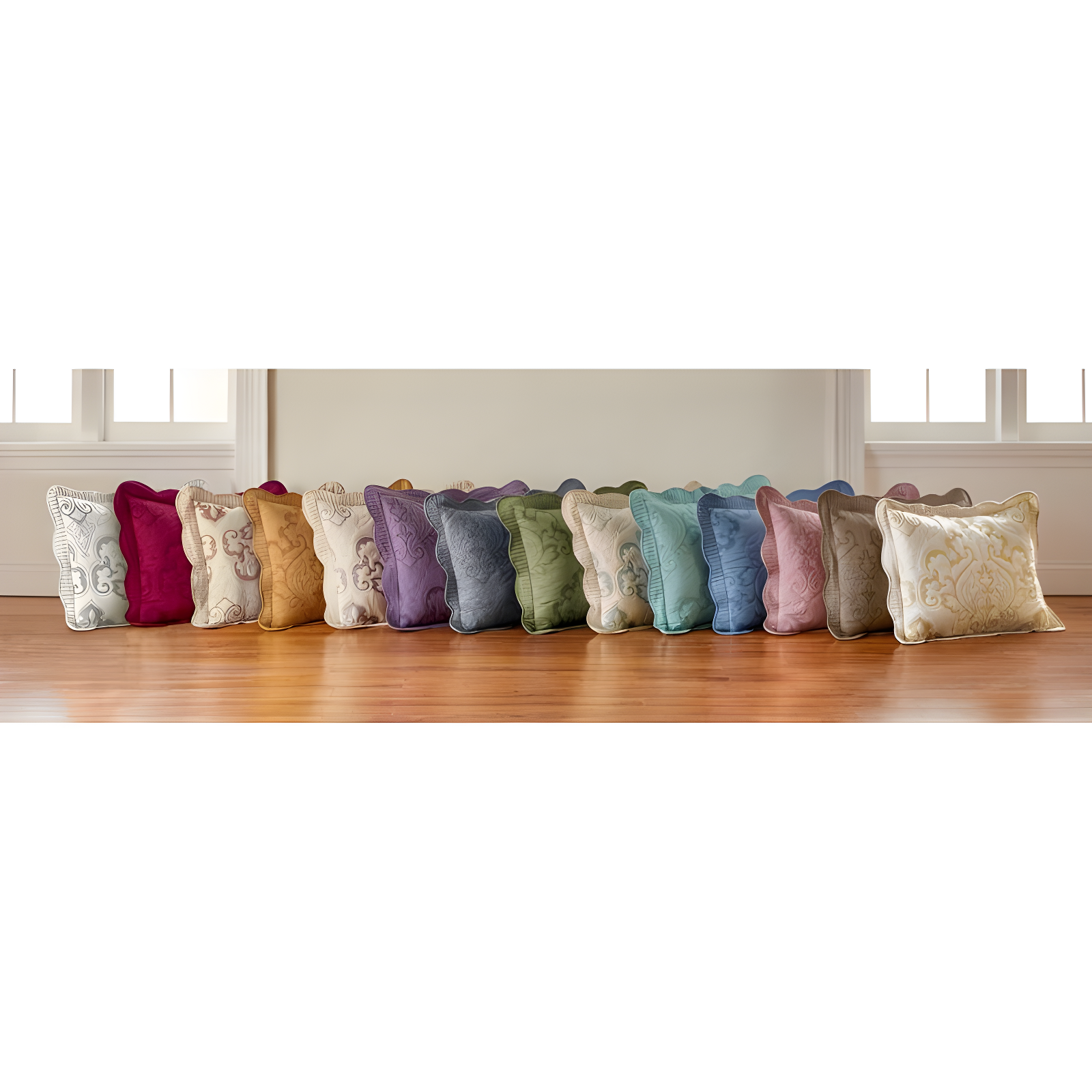 BrylaneHome Amelia Sham - King, Taupe