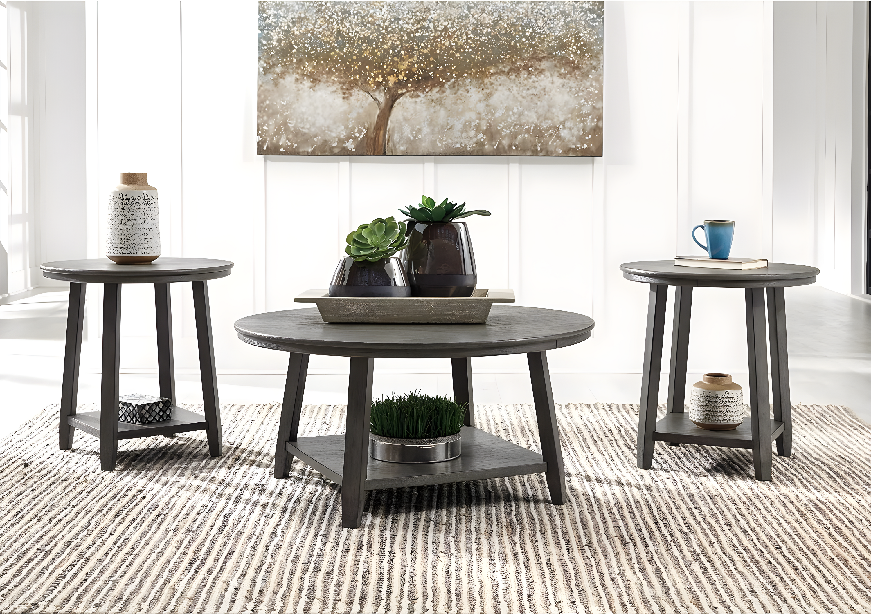 Signature Design by Ashley Contemporary Caitbrook Table (Set of 3)  Gray
