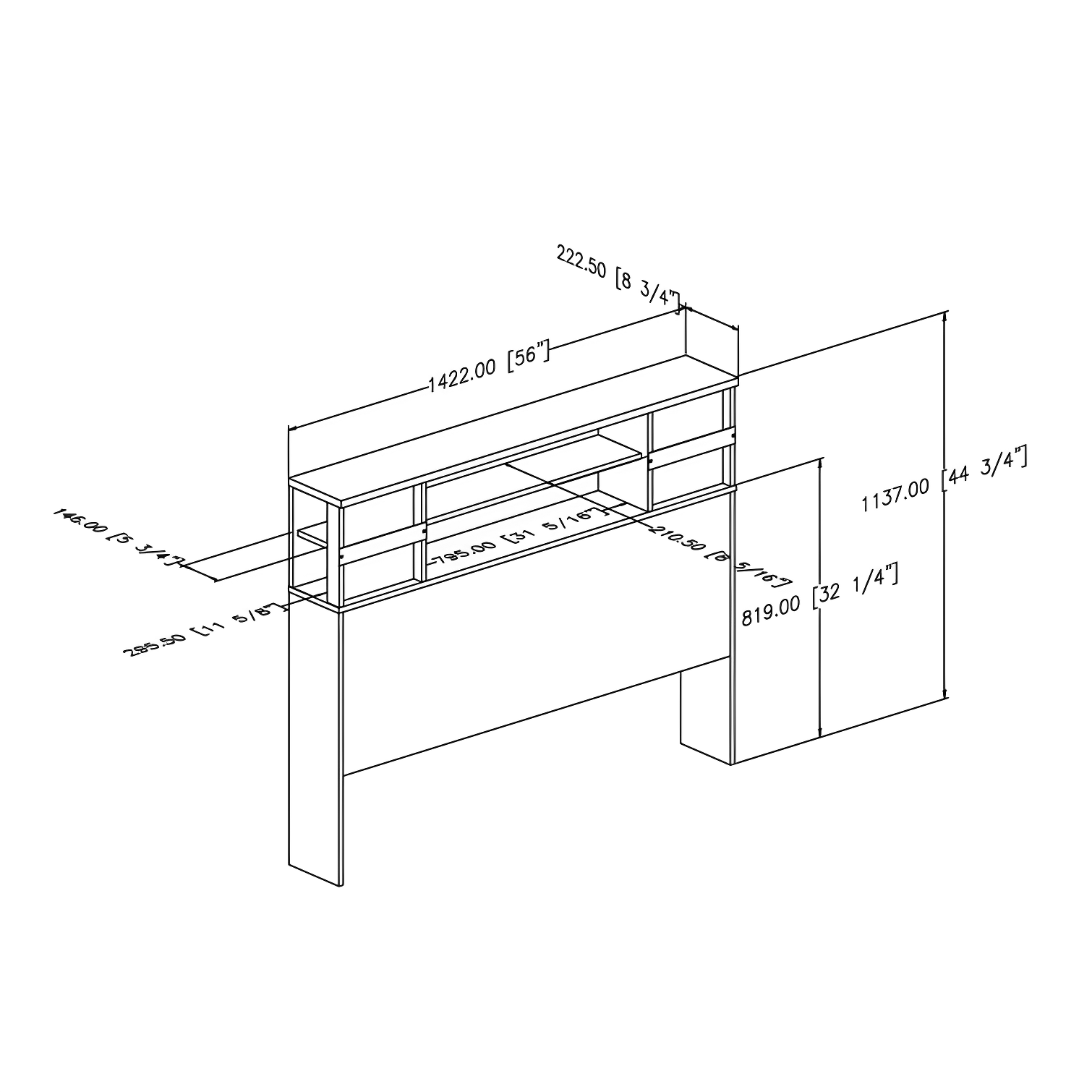 Step One Twin Bookcase Headboard