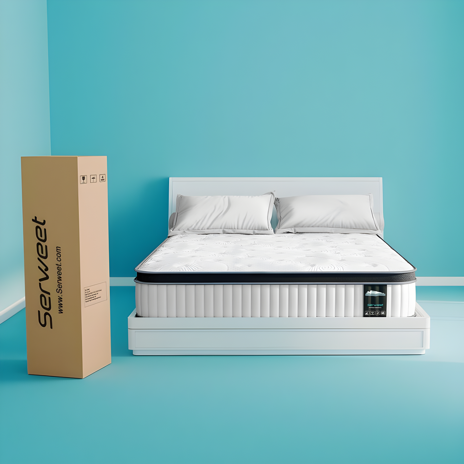 Serweet 10" Spring & Memory Foam Hybrid Mattress Heavier Coils for Durable Support Pressure Relieving,  Queen Size