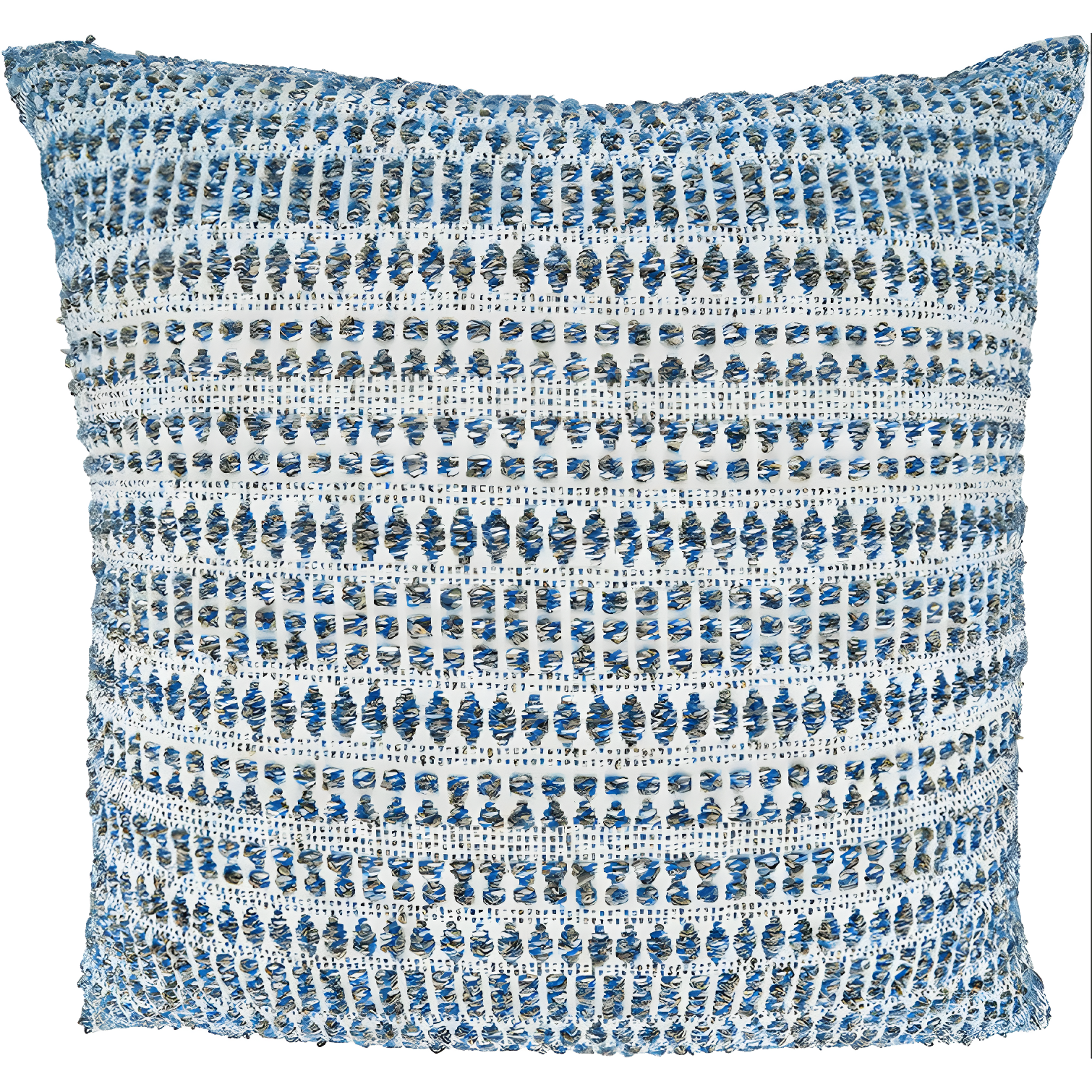 Geometric Cotton Blend Reversible Throw Pillow
