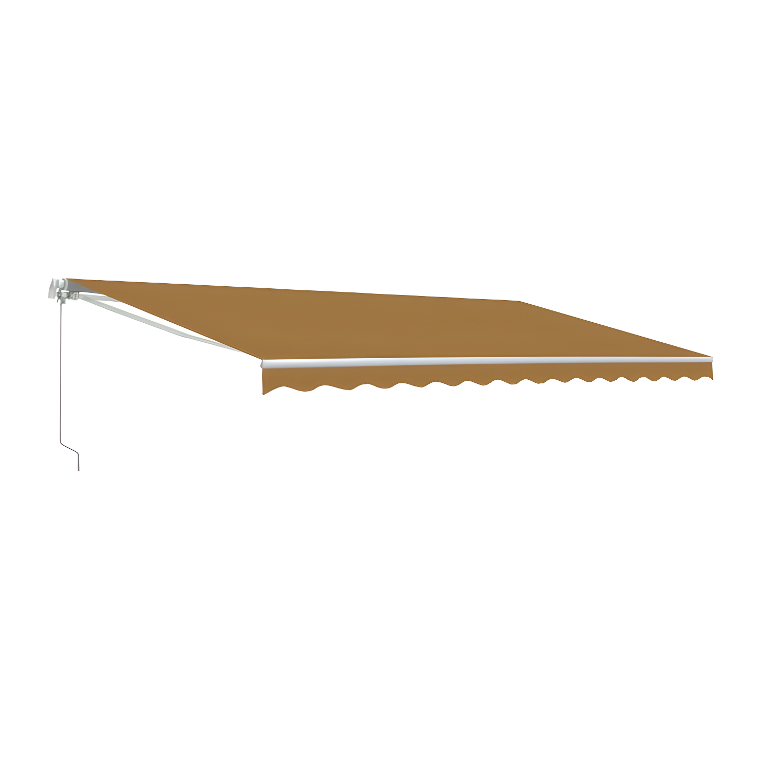 Motorized Retractable White Frame Patio Awning