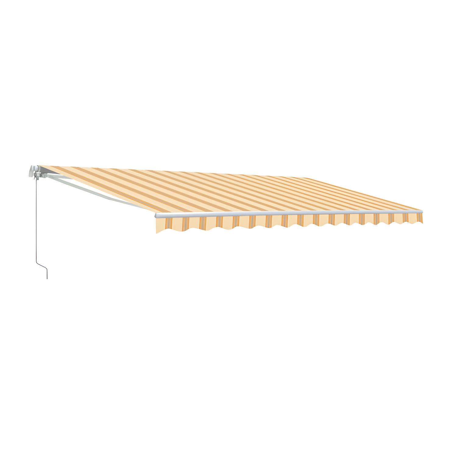 Motorized Retractable White Frame Patio Awning