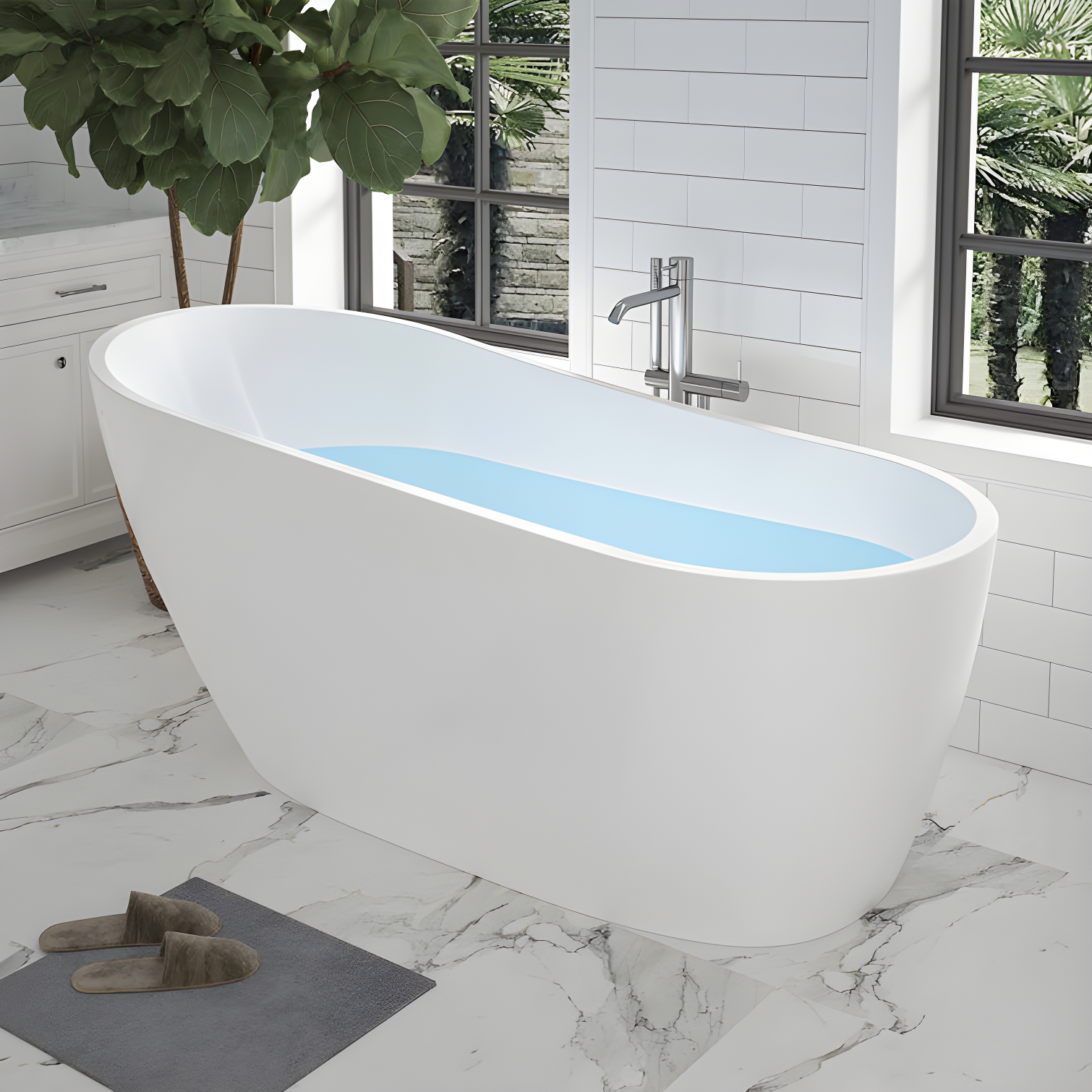 Cora 67" x 32" Freestanding Acrylic Bathtub