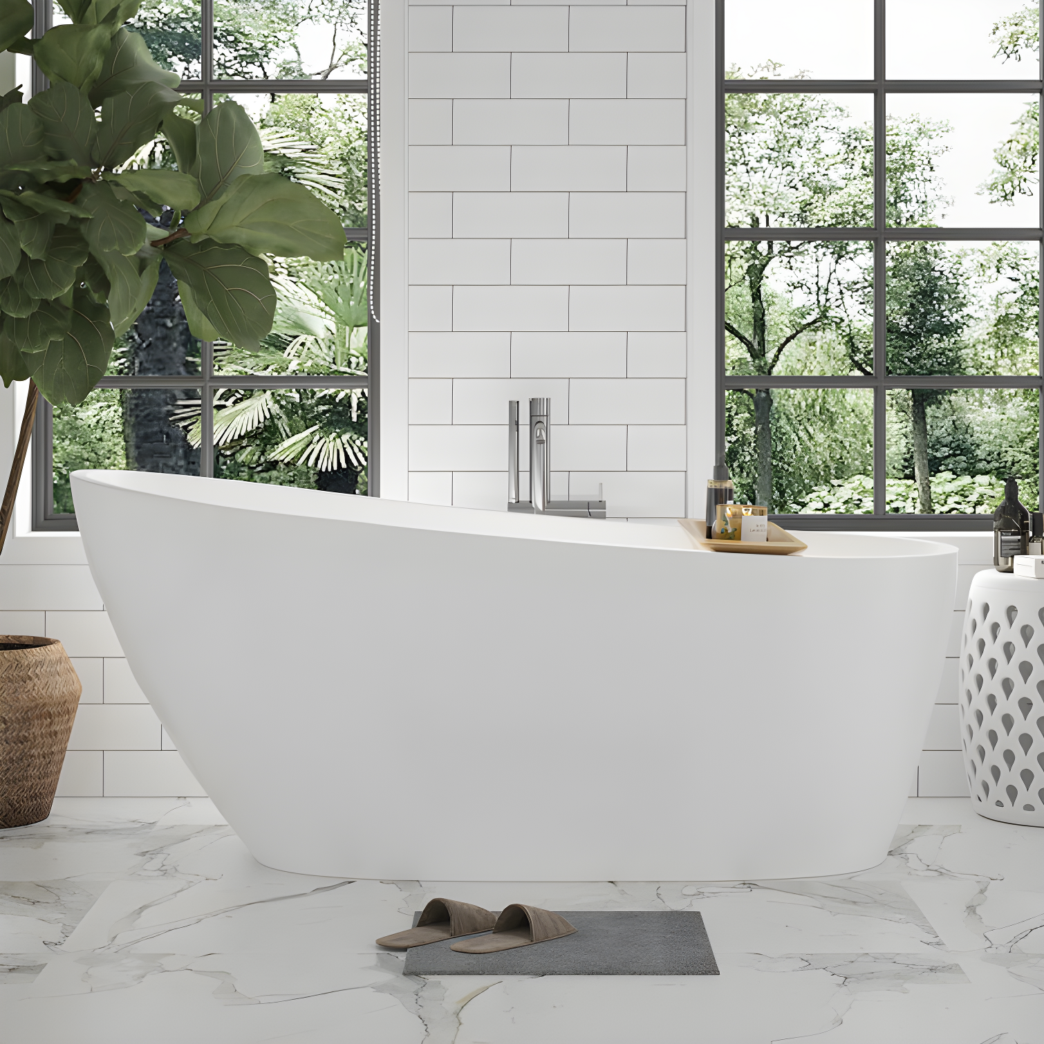 Cora 67" x 32" Freestanding Acrylic Bathtub