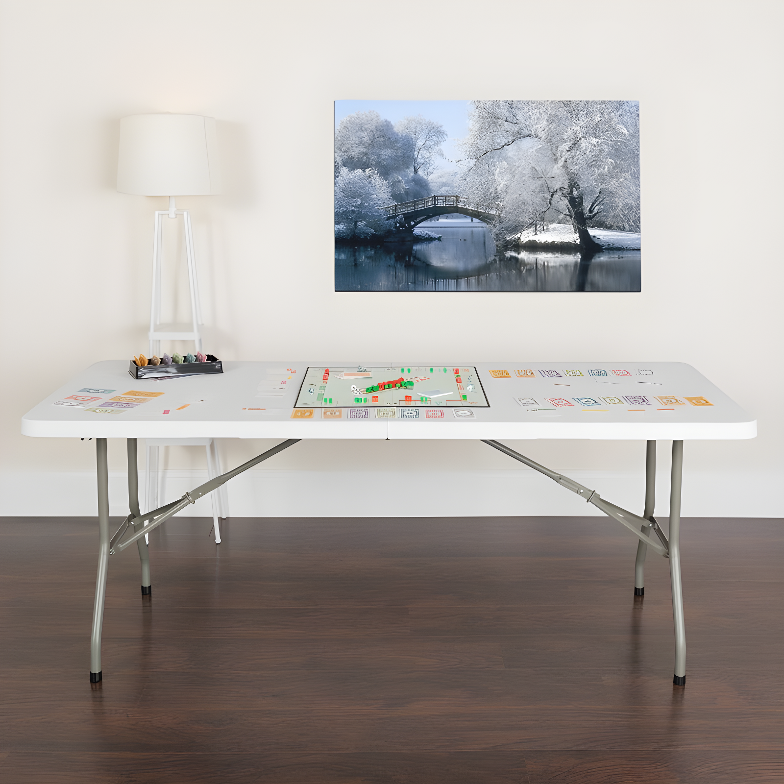 Flash Furniture Noah 6' Rectangular Plastic Folding Event Table with Carrying Handle by Flash Furniture