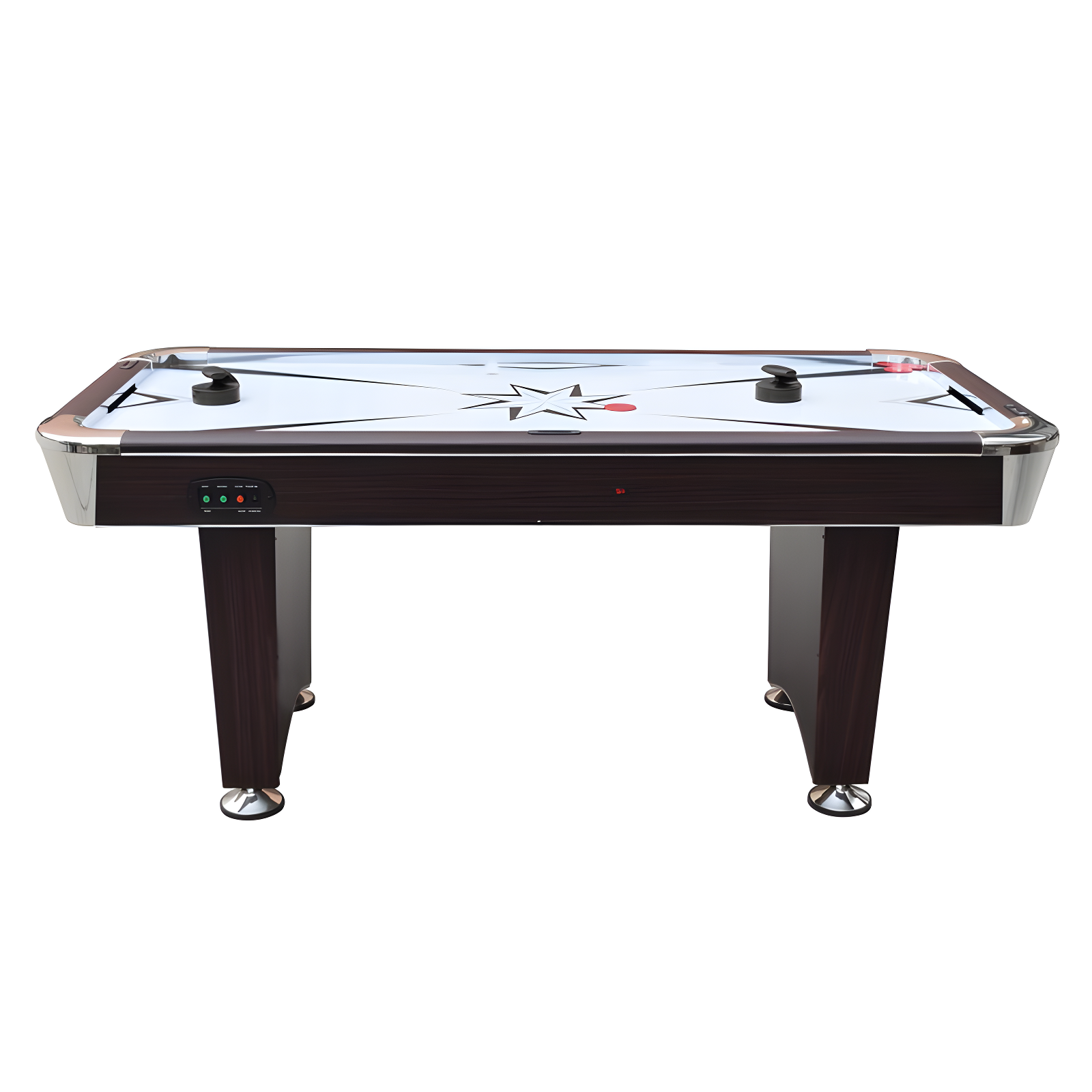 Hathaway Midtown II 6 Ft Air Hockey Table for Family Game Room - With LED Scoring, High-Powered Blower, Pedestal Legs, Strikers & Pucks - Dark Cherry Finish