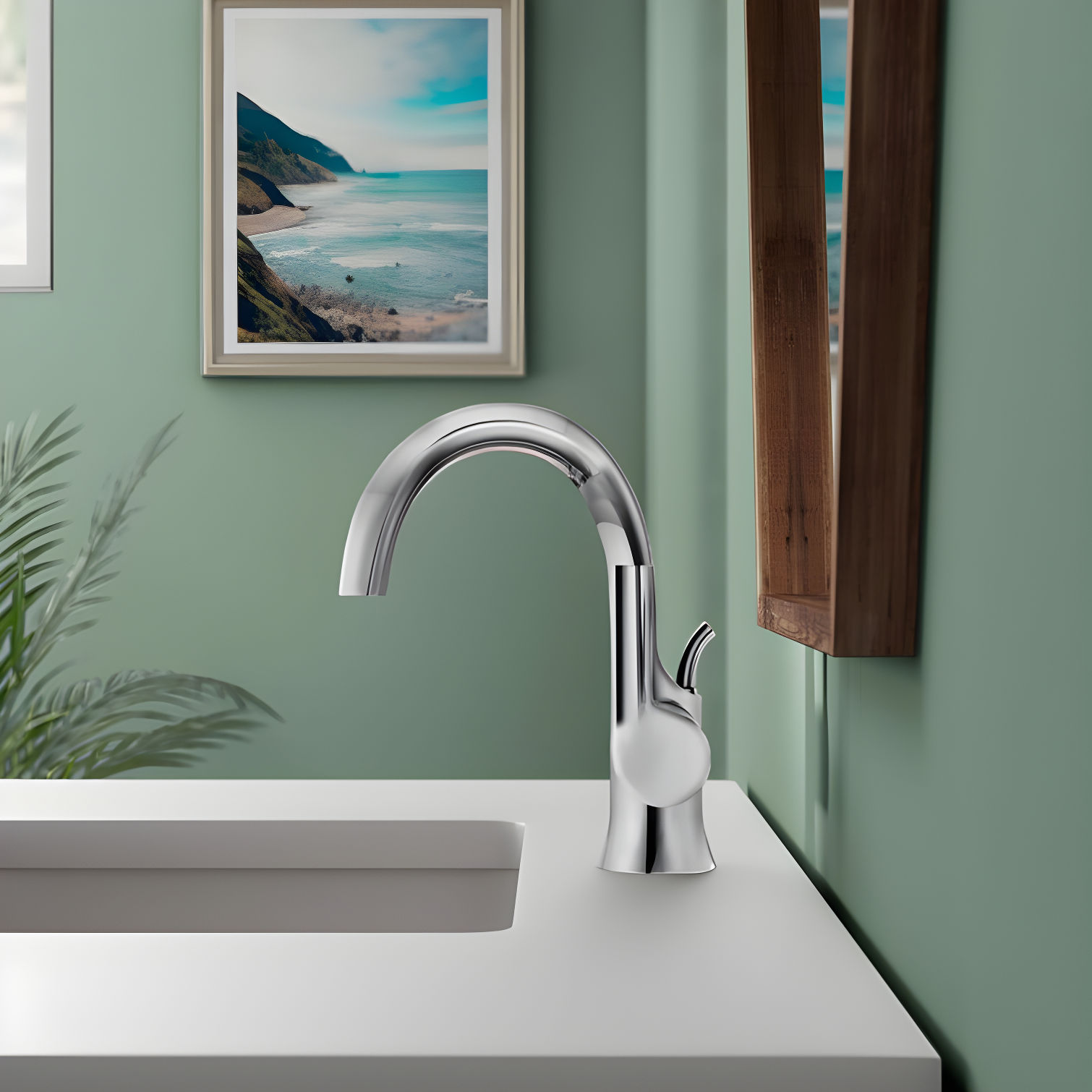 Doux Single Hole Bathroom Faucet with Drain Assembly