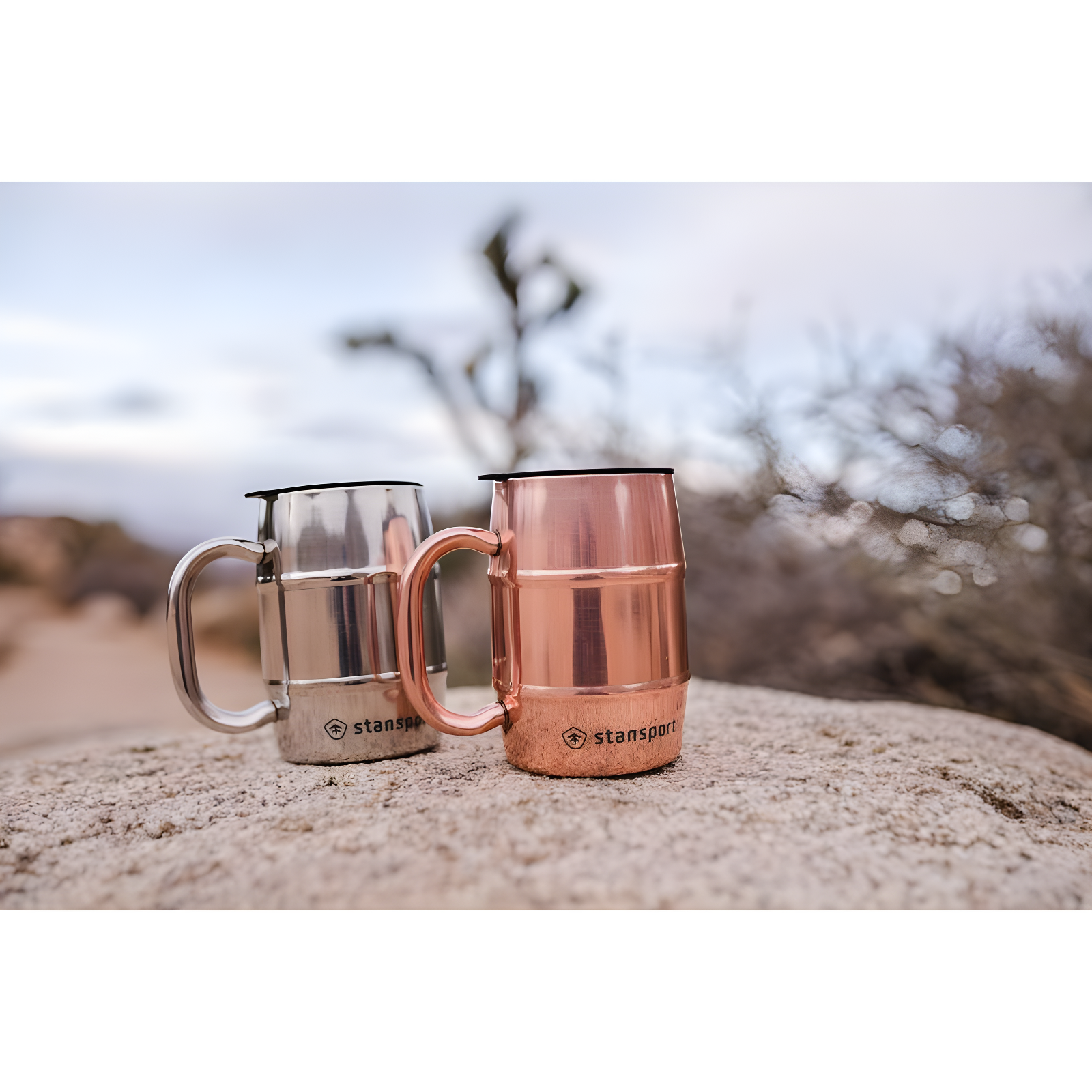 Stansport 16 OZ. Double Wall Camp Mug - Silver