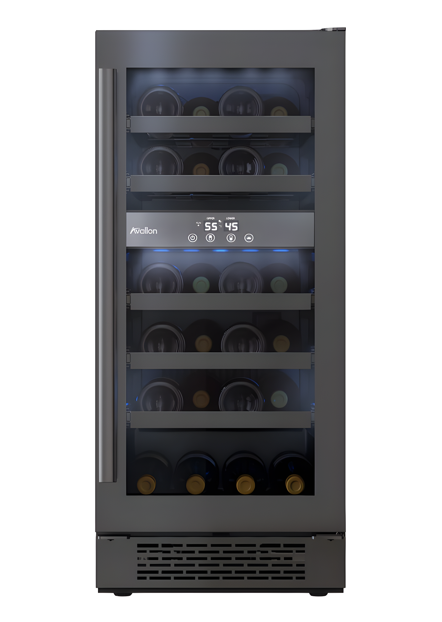 Avallon Awc152dzrh 15" Wide 23 Bottle Capacity Dual Zone Wine Cooler - Stainless Steel
