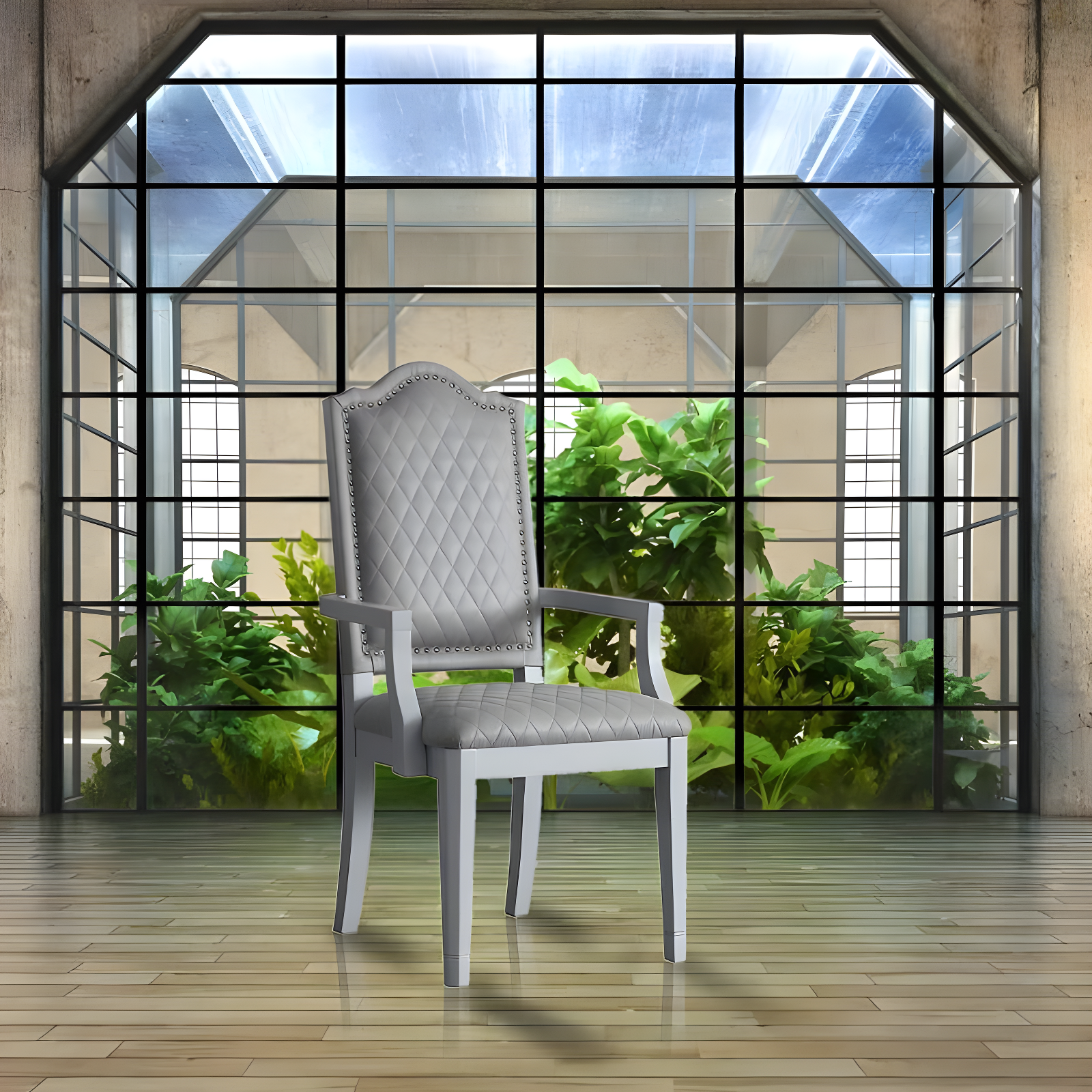 21.7" House Marchese Two-Tone Accent Chair with Nailhead Trim & Armrest - Acme Furniture