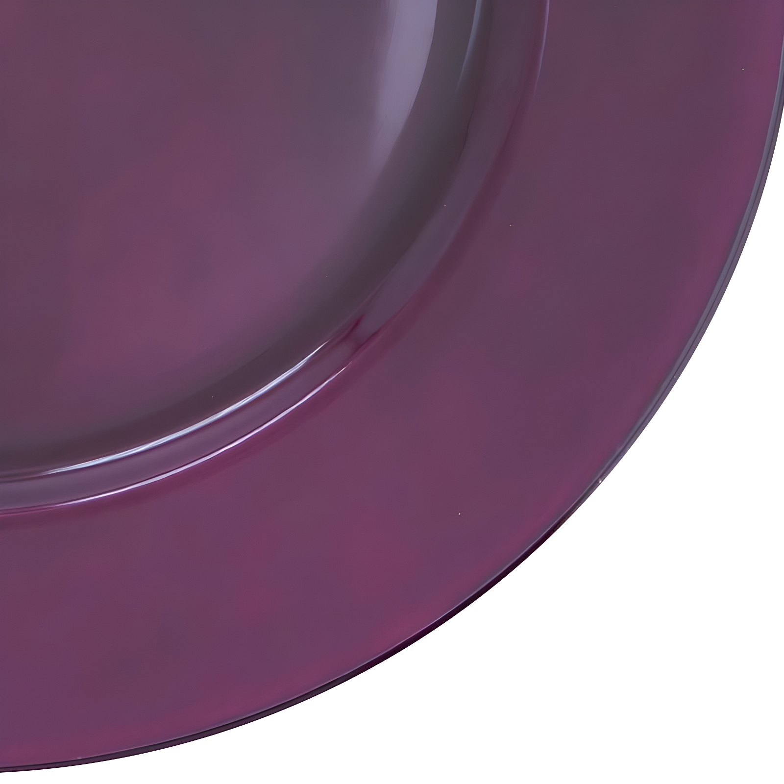 Saro Lifestyle Classic Solid Color Charger Plates, Eggplant, 13" Round