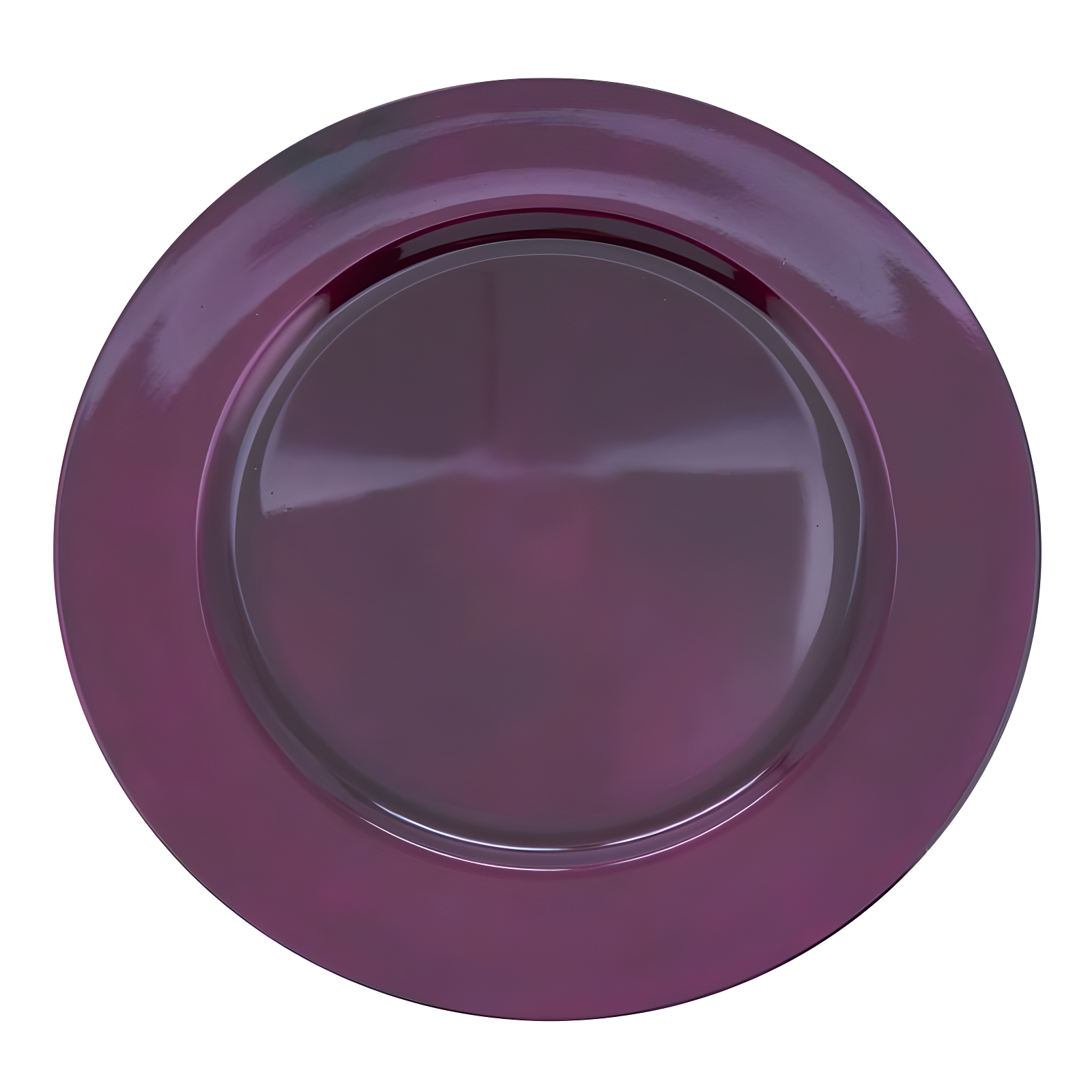 Saro Lifestyle Classic Solid Color Charger Plates, Eggplant, 13" Round