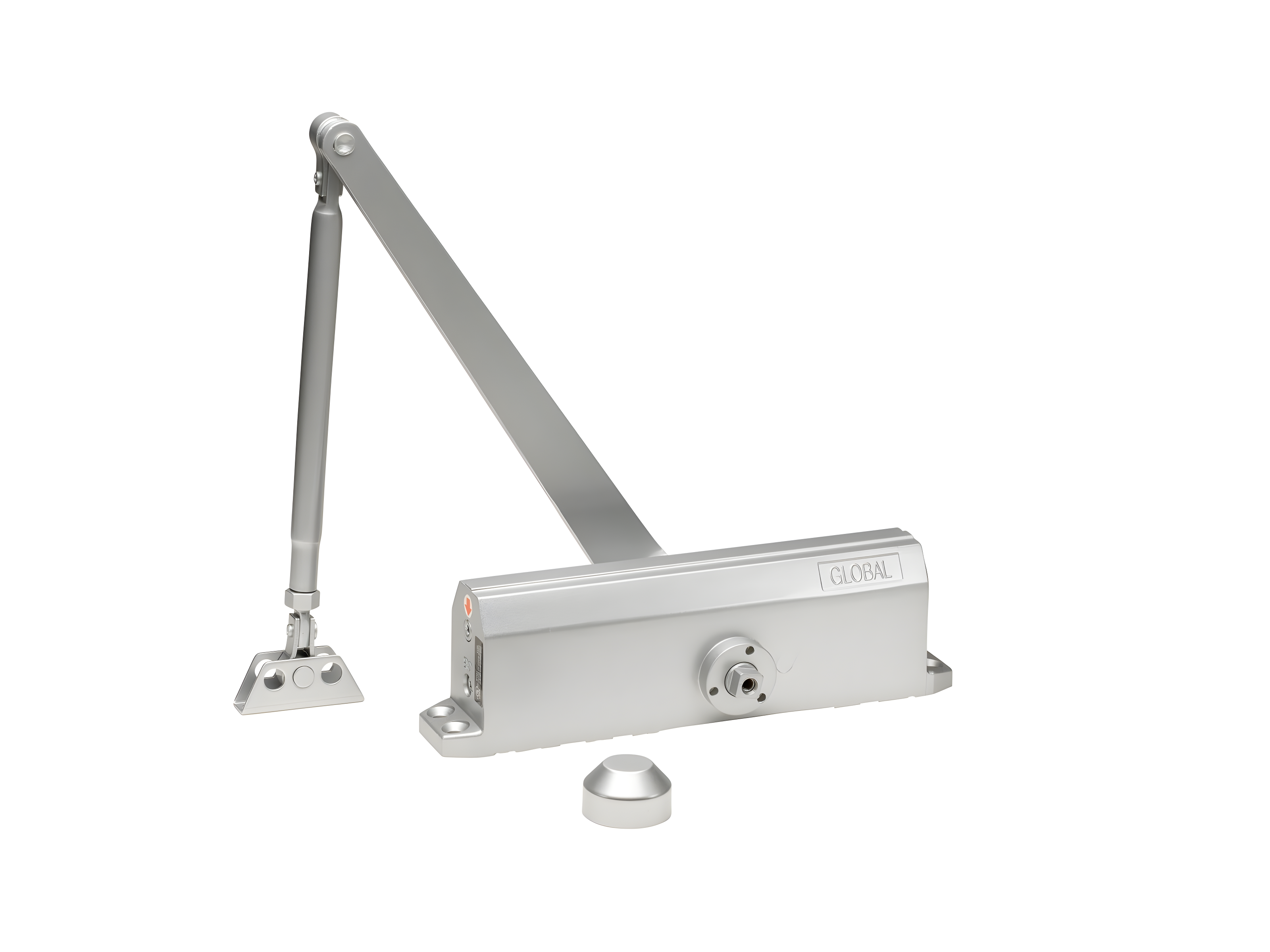 Global Door Controls TC200 Series ADA Closer with Back-Check Size 4 in Aluminum