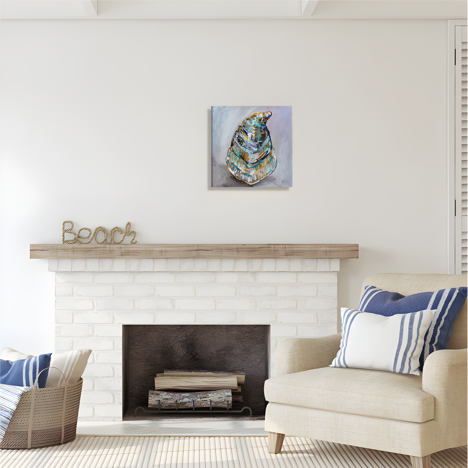 " Modern Oyster Painting " by Jeanette Vertentes Painting Print
