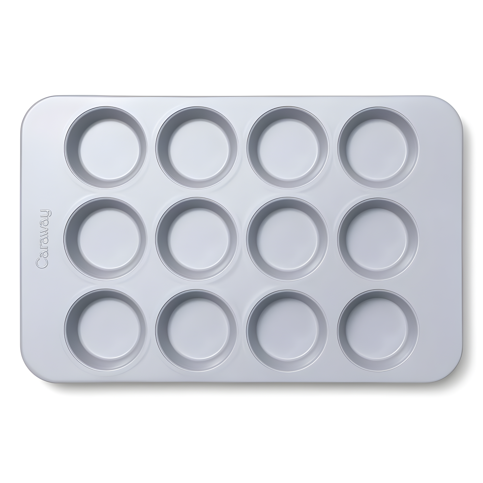 Caraway Home 10.04" Nonstick Ceramic Muffin Pan Slate: Aluminized Steel Cupcake Tin, Hand Wash, 1-Year Warranty