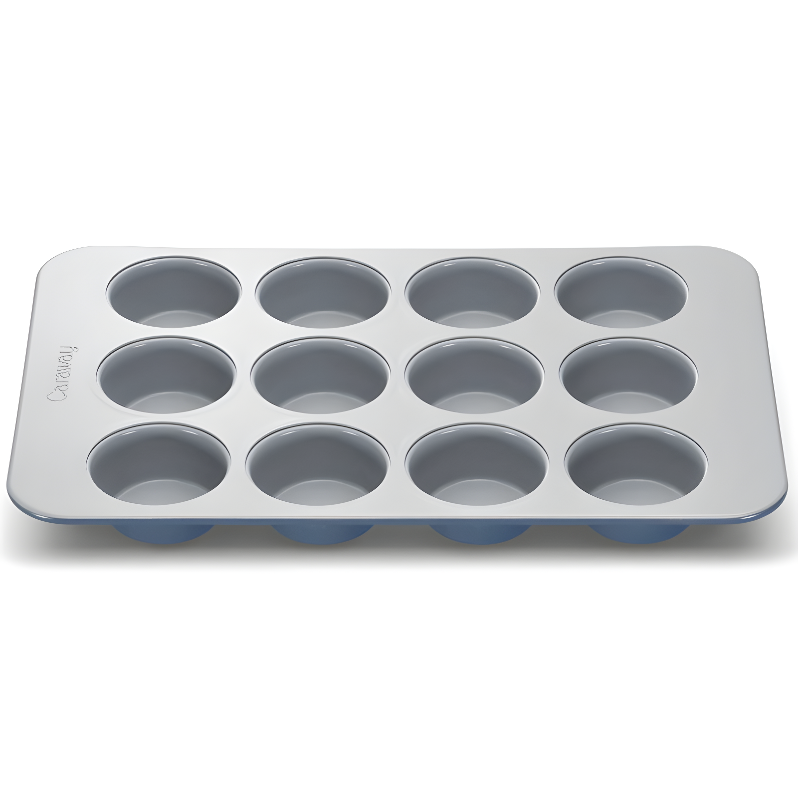 Caraway Home 10.04" Nonstick Ceramic Muffin Pan Slate: Aluminized Steel Cupcake Tin, Hand Wash, 1-Year Warranty