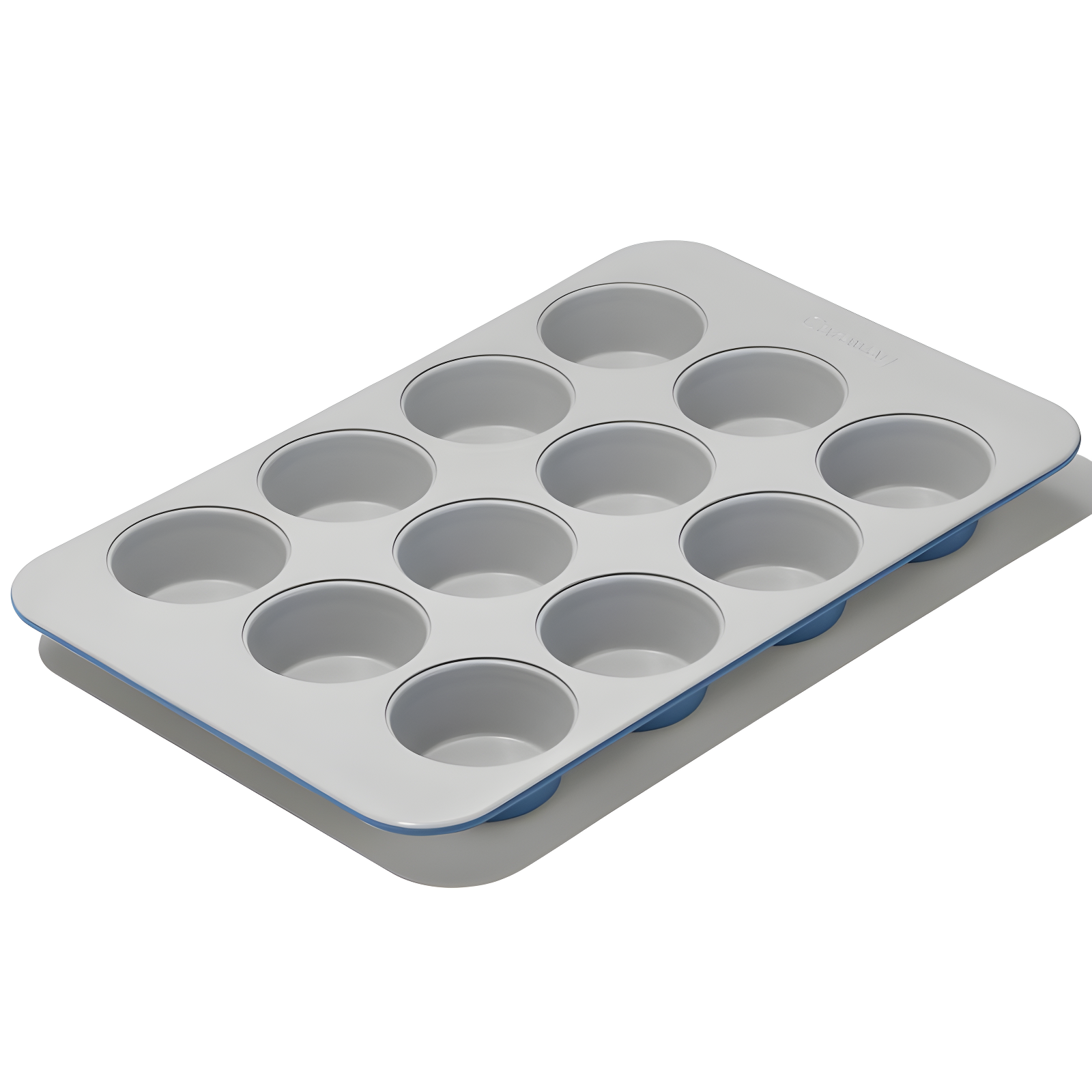 Caraway Home 10.04" Nonstick Ceramic Muffin Pan Slate: Aluminized Steel Cupcake Tin, Hand Wash, 1-Year Warranty