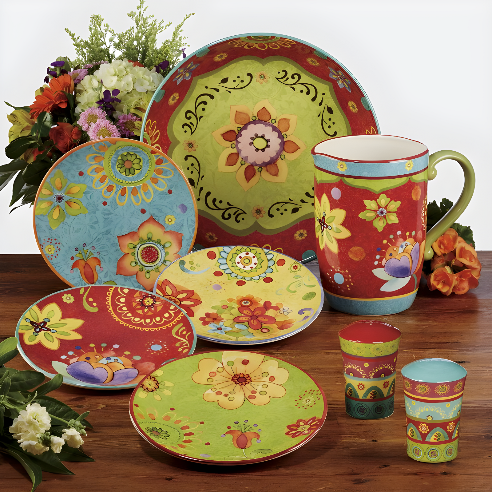 Certified International Tunisian Sunset 4 Piece 8.75" Salad Plate Set & Reviews | Wayfair