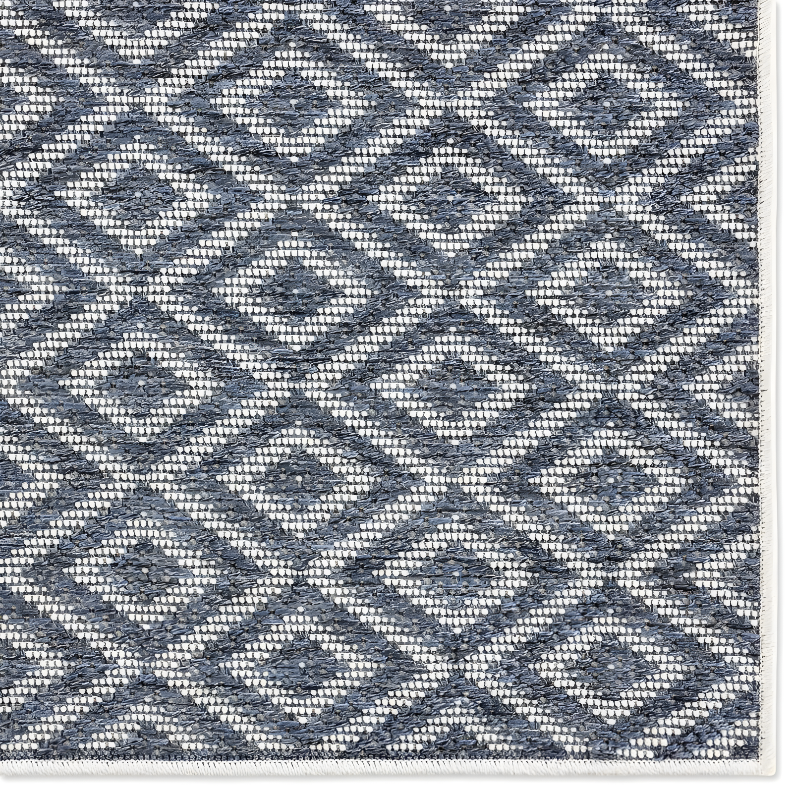6'6" x 9'6" Tripoli Lydia Indoor/Outdoor Rug Denim/Cream - Home Dynamix: UV & Weather-Resistant, Woven Polypropylene